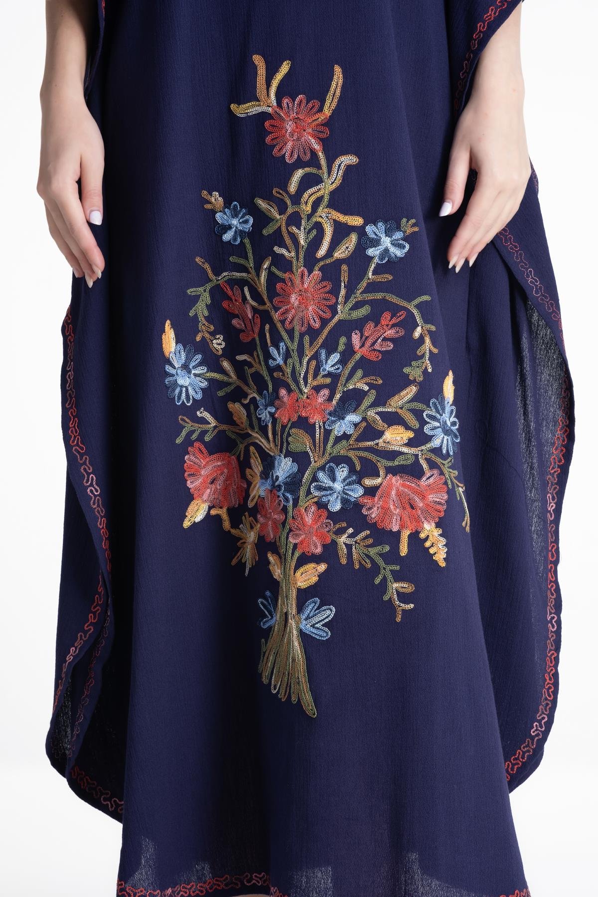 Toptan Tibet Şile Bezi Elbise Mor