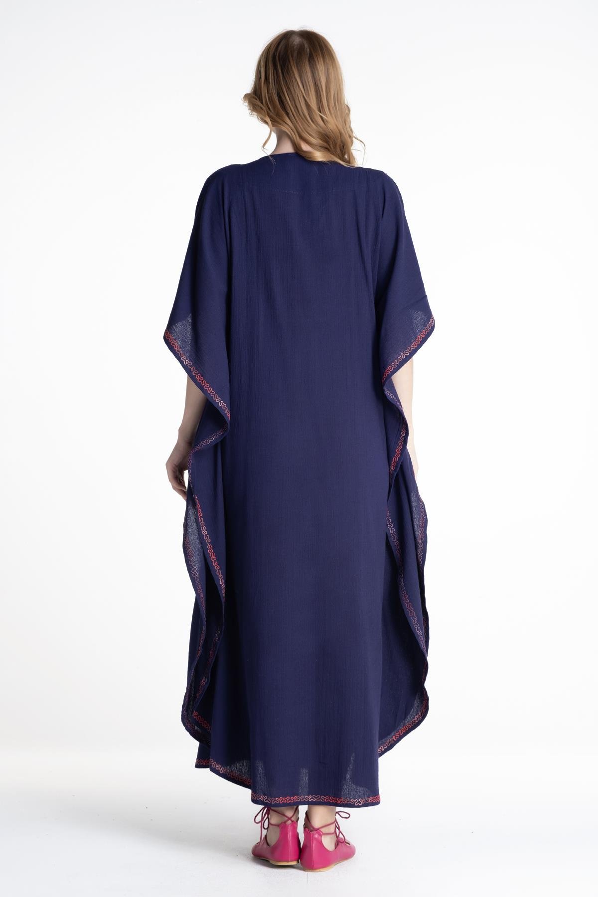 Toptan Tibet Şile Bezi Elbise Mor