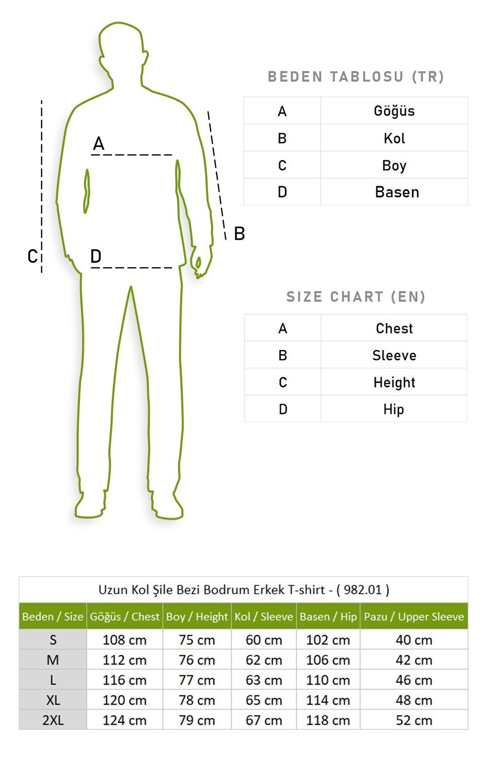 Uzun Kol Şile Bezi Bodrum Erkek T-Shirt Buz Mavi Bmv