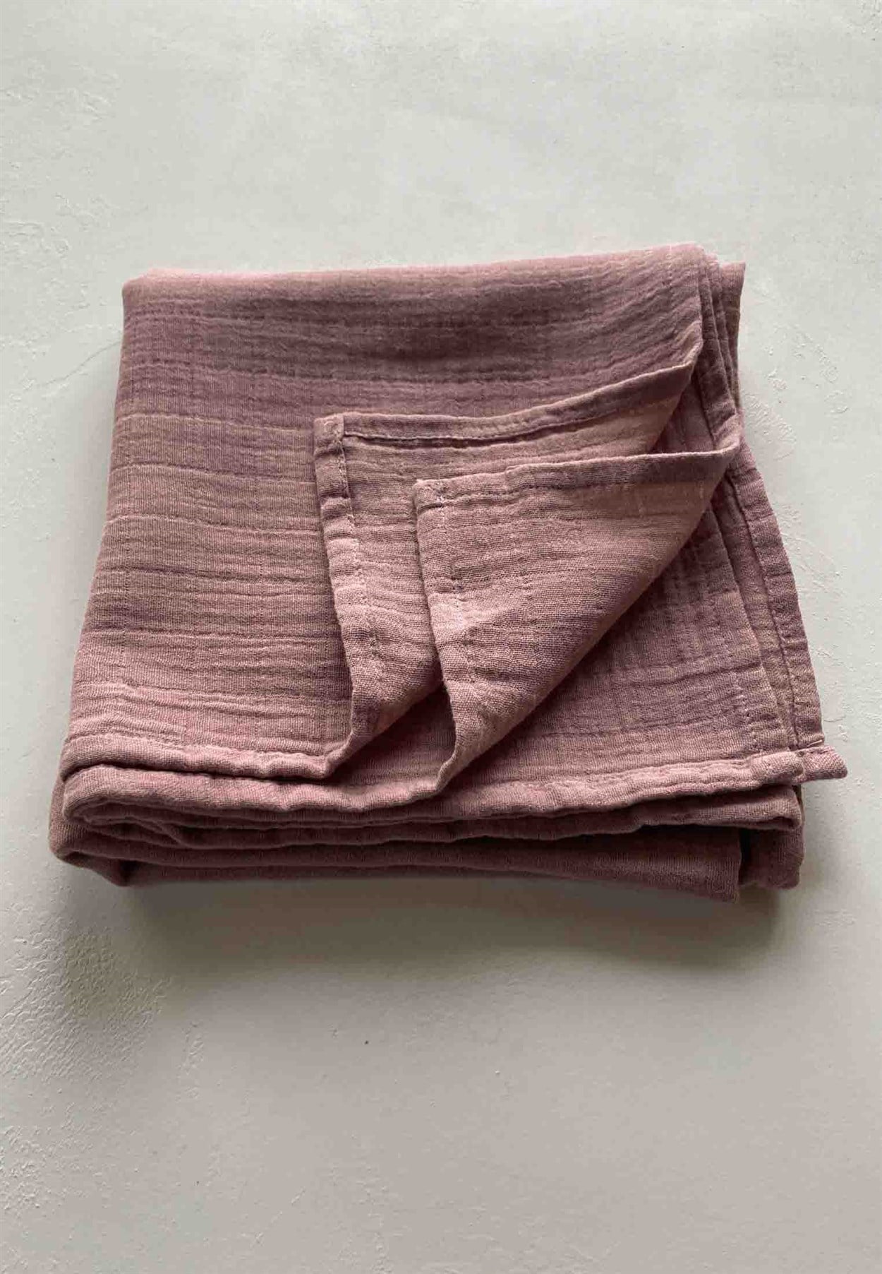 100131 - 329CigitDüz Renk Bebek Müslin Battaniyesi 100X100 cm +/- 2cm Bakır