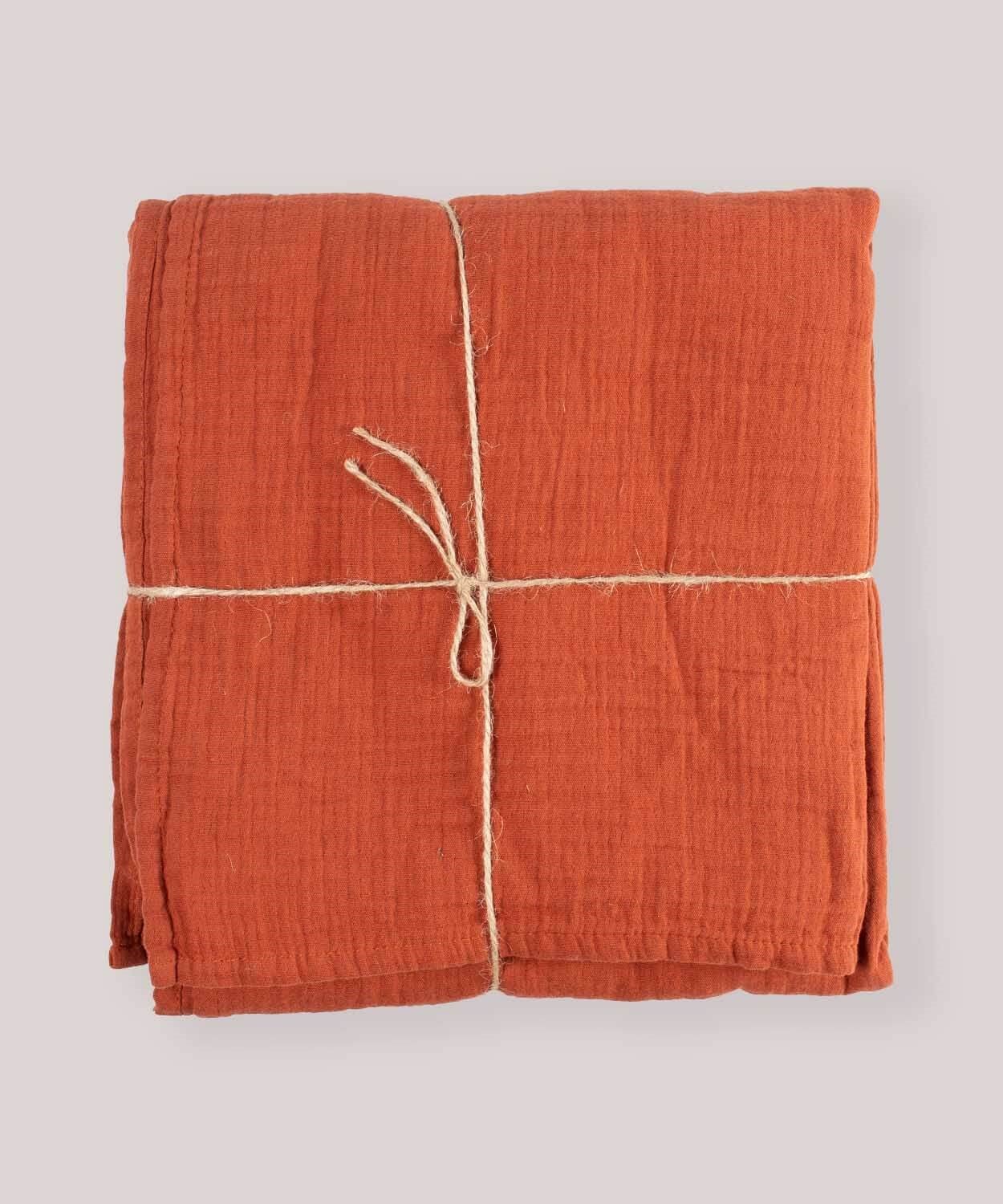 100174-1400CigitMüslin Bebek Çarşafı (Yıkanmıştır) 120X150cm +/ - 2 cm Rust