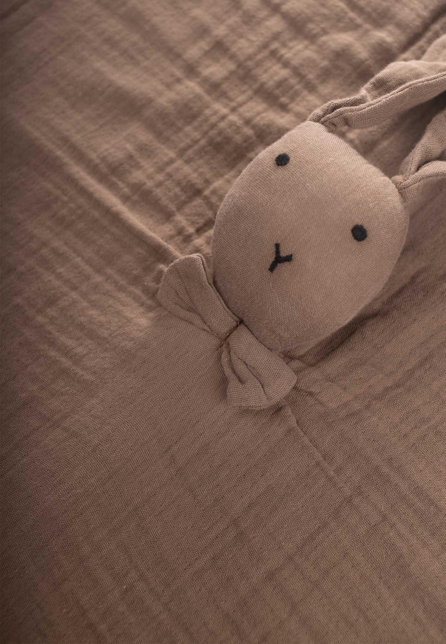 CigitTavşan Müslin Uyku Arkadaşı (Yıkanmıştır) 40X40 cm TOPRAK