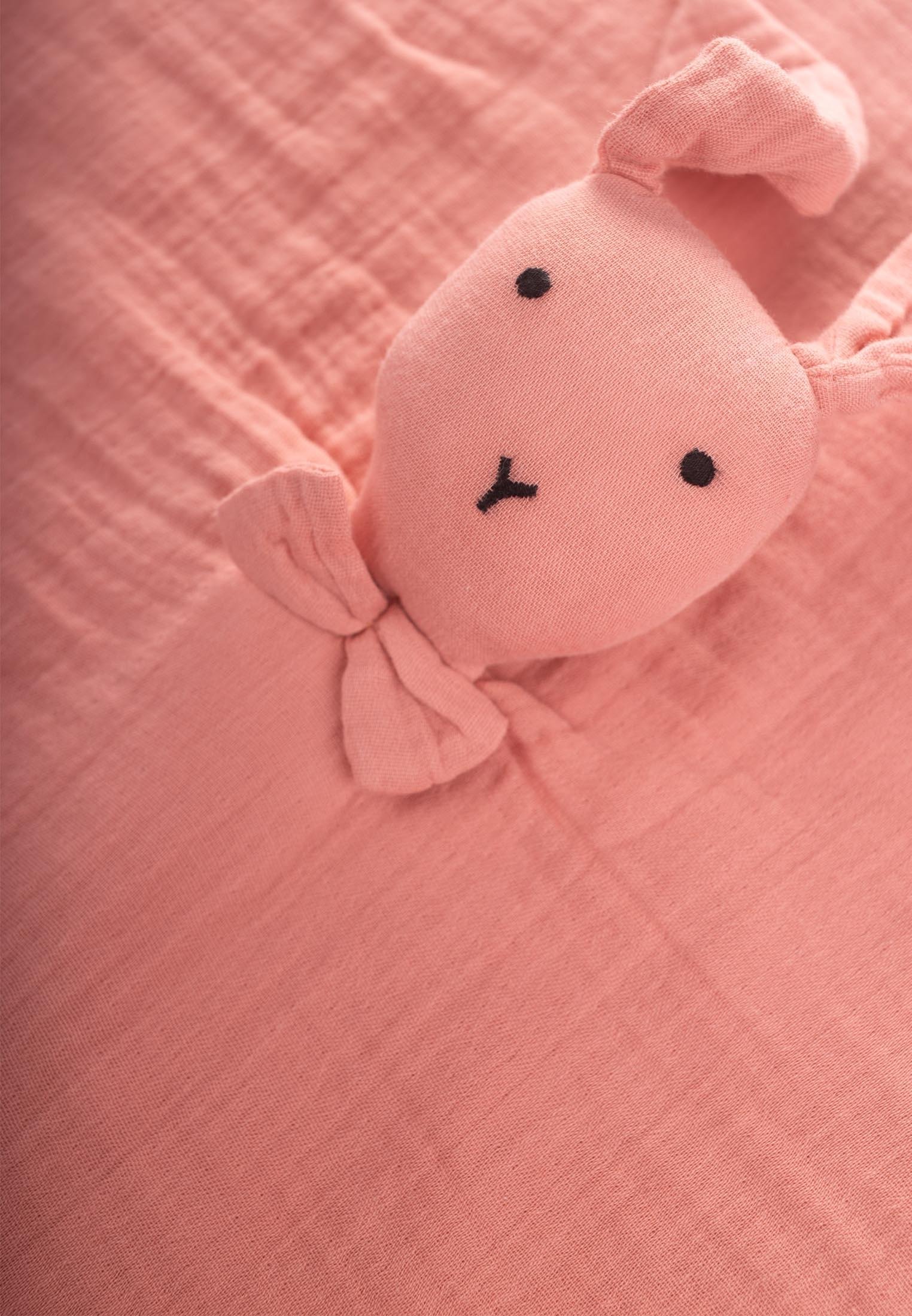 CigitTavşan Müslin Uyku Arkadaşı (Yıkanmıştır) 40X40 cm YAVRUAĞZI