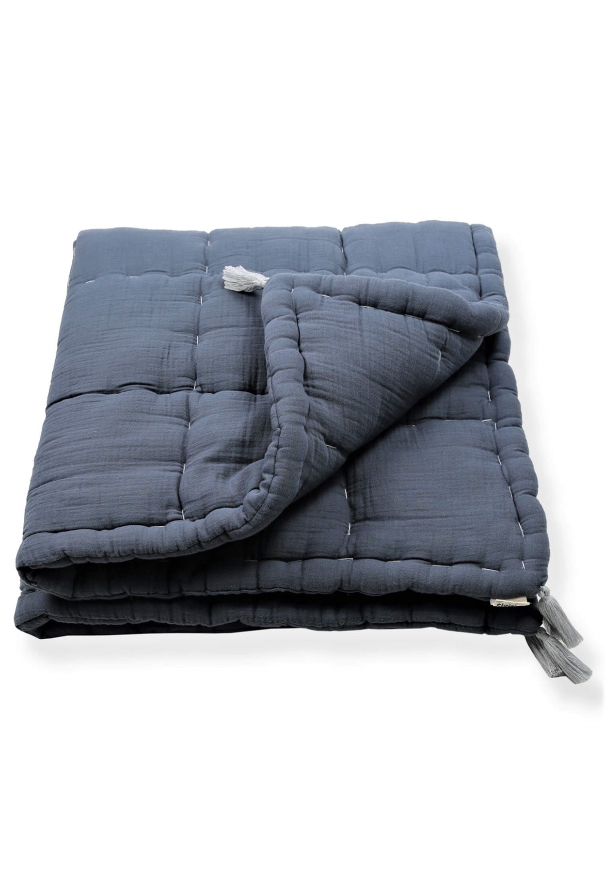 100180-15CigitMüslin Çocuk Oyun Minderi (Yıkanmıştır) 100X100 cm Füme