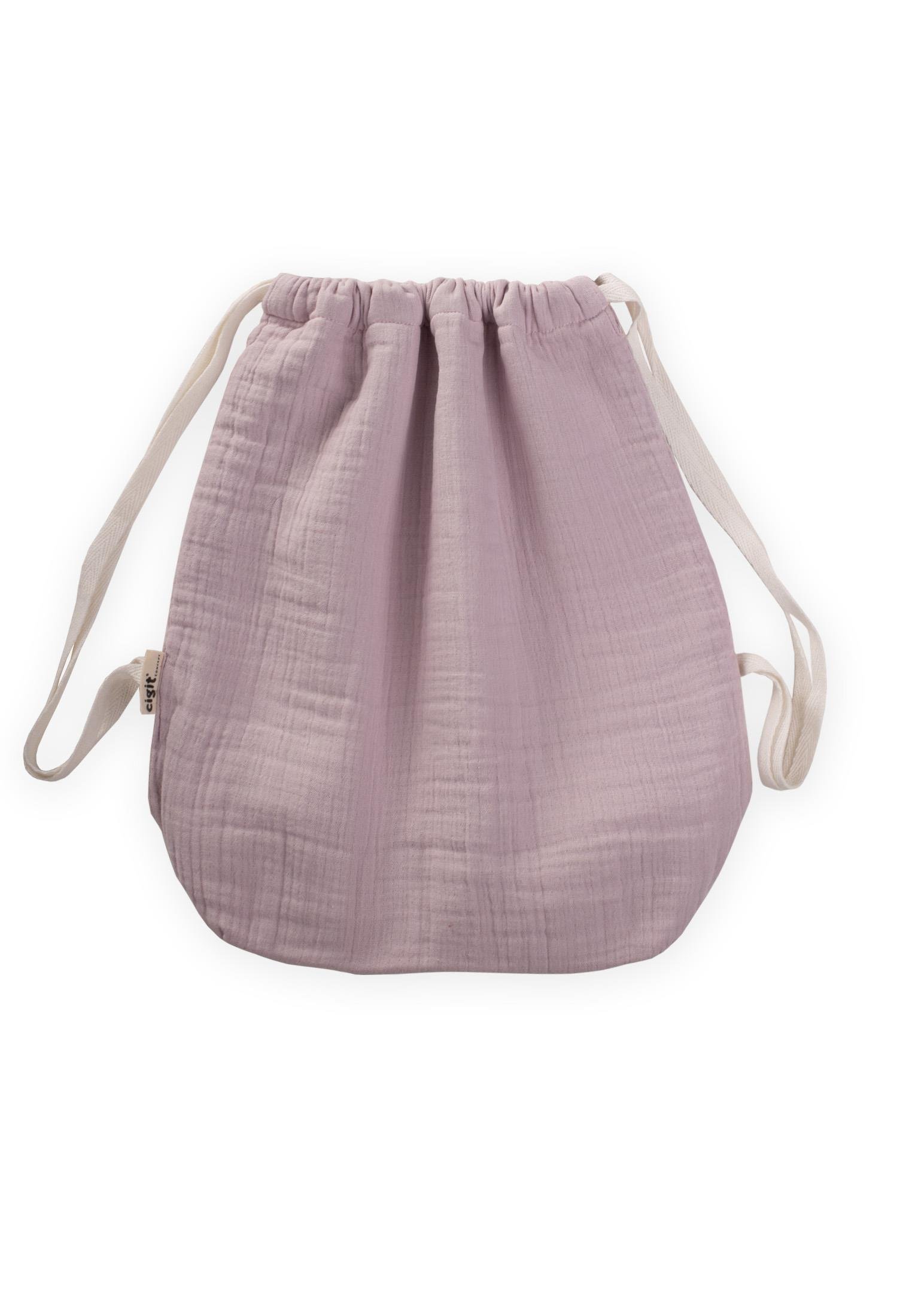 CigitMüslin Çocuk Sırt Çantası 28X30 cm LİLA