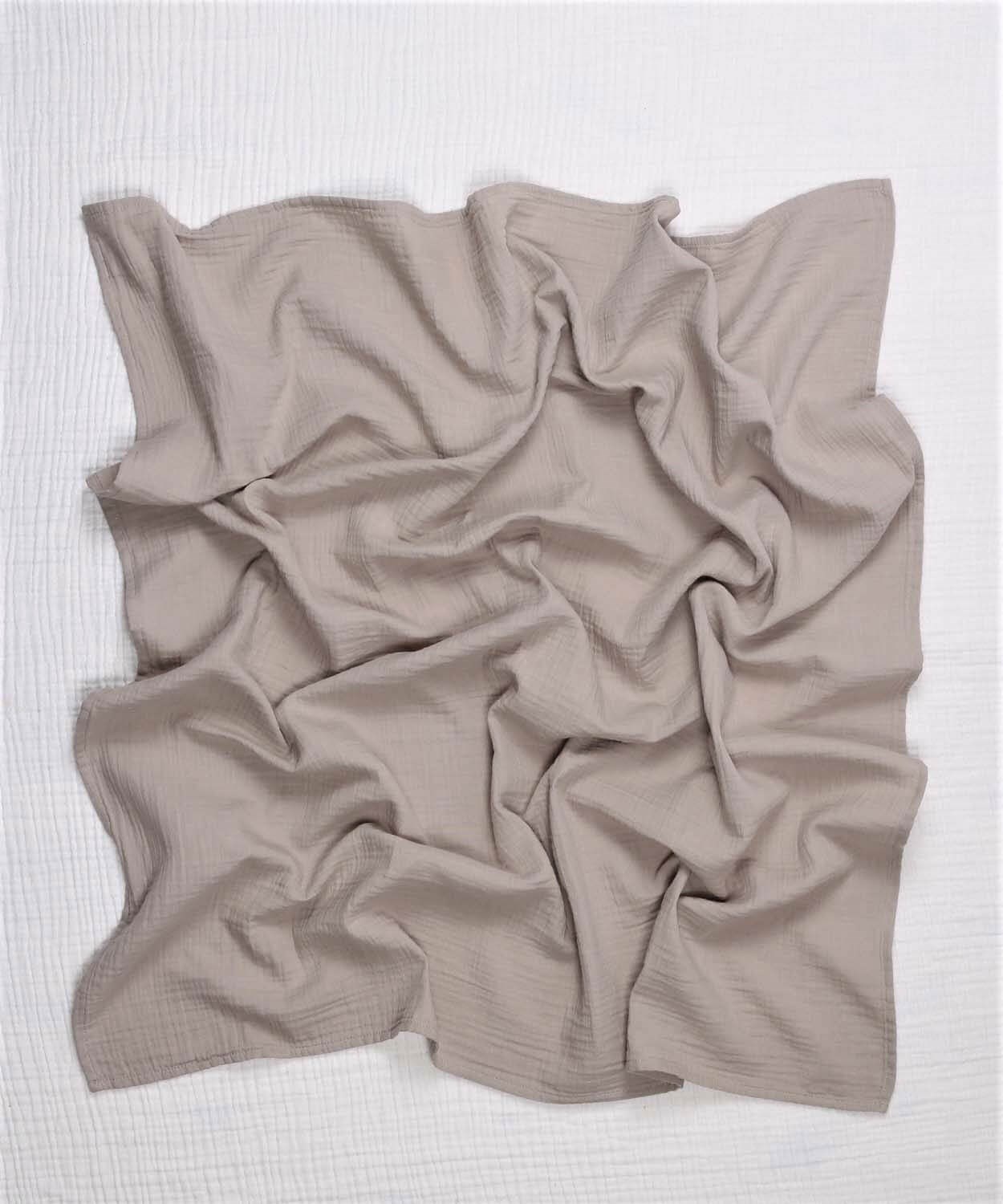 100268-777CigitDüz Müslin Battaniye 90x100 cm Vizon