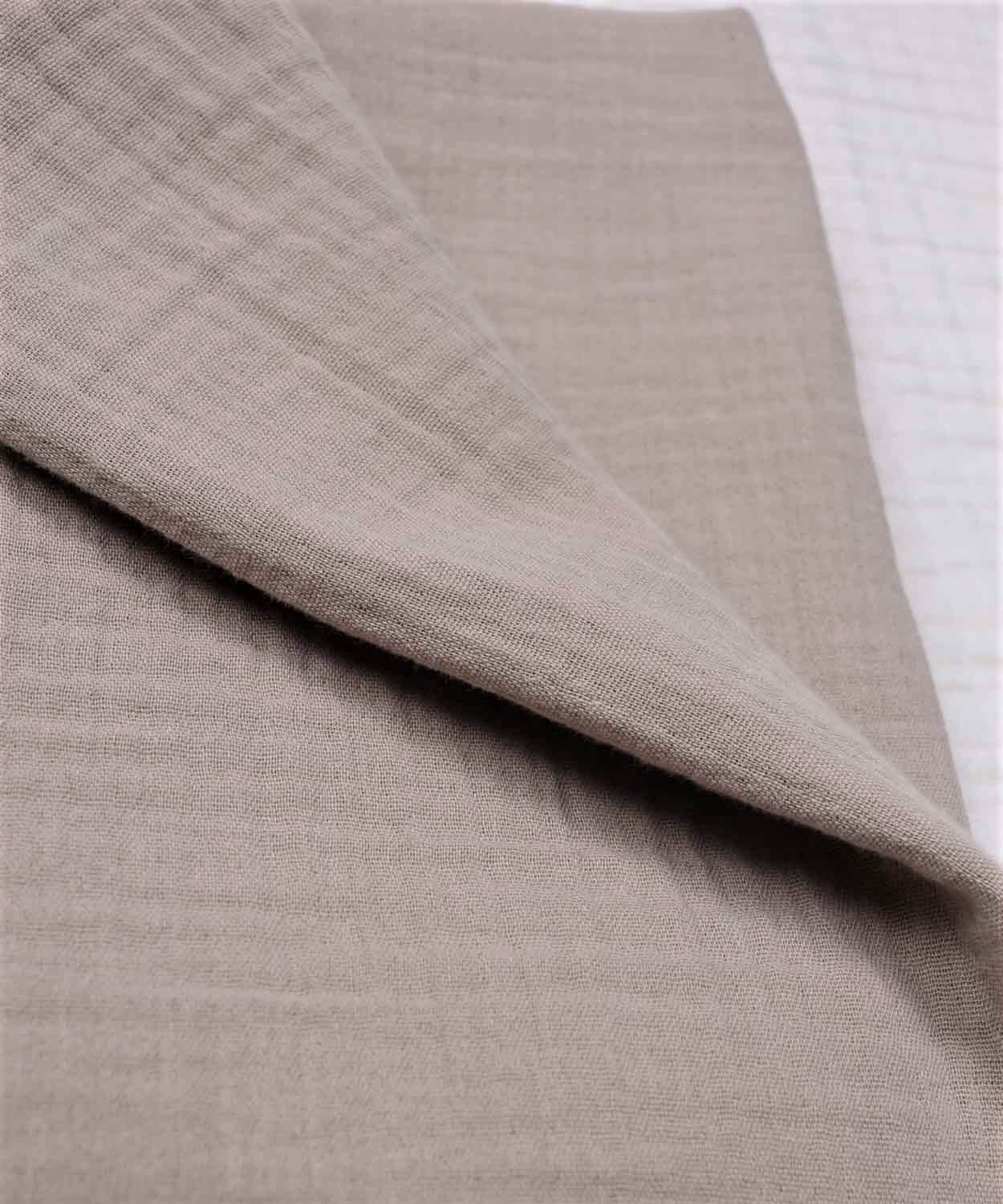 100268-777CigitDüz Müslin Battaniye 90x100 cm Vizon