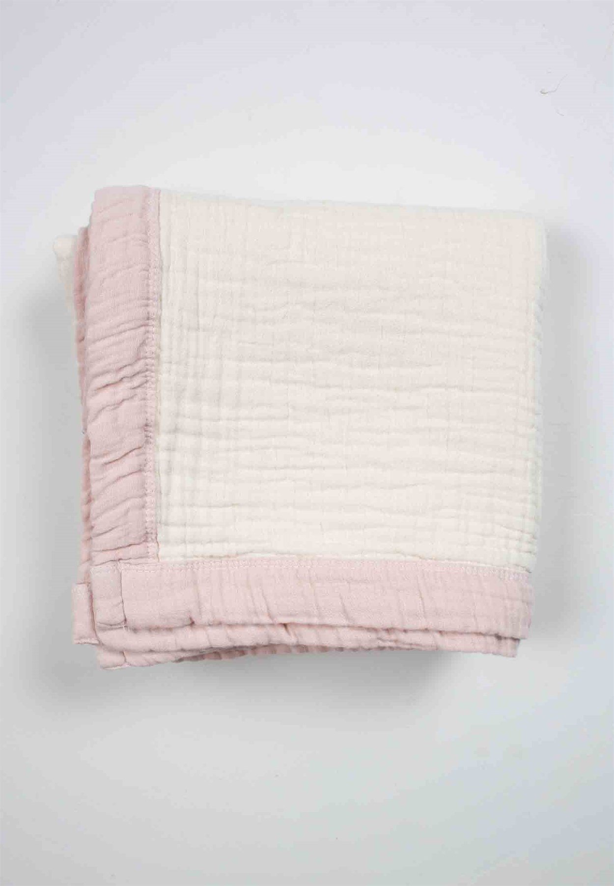 100308 - 5150CigitKalın Biyeli Çift Kat Ham Battaniye 85X90 HAM PUDRA 