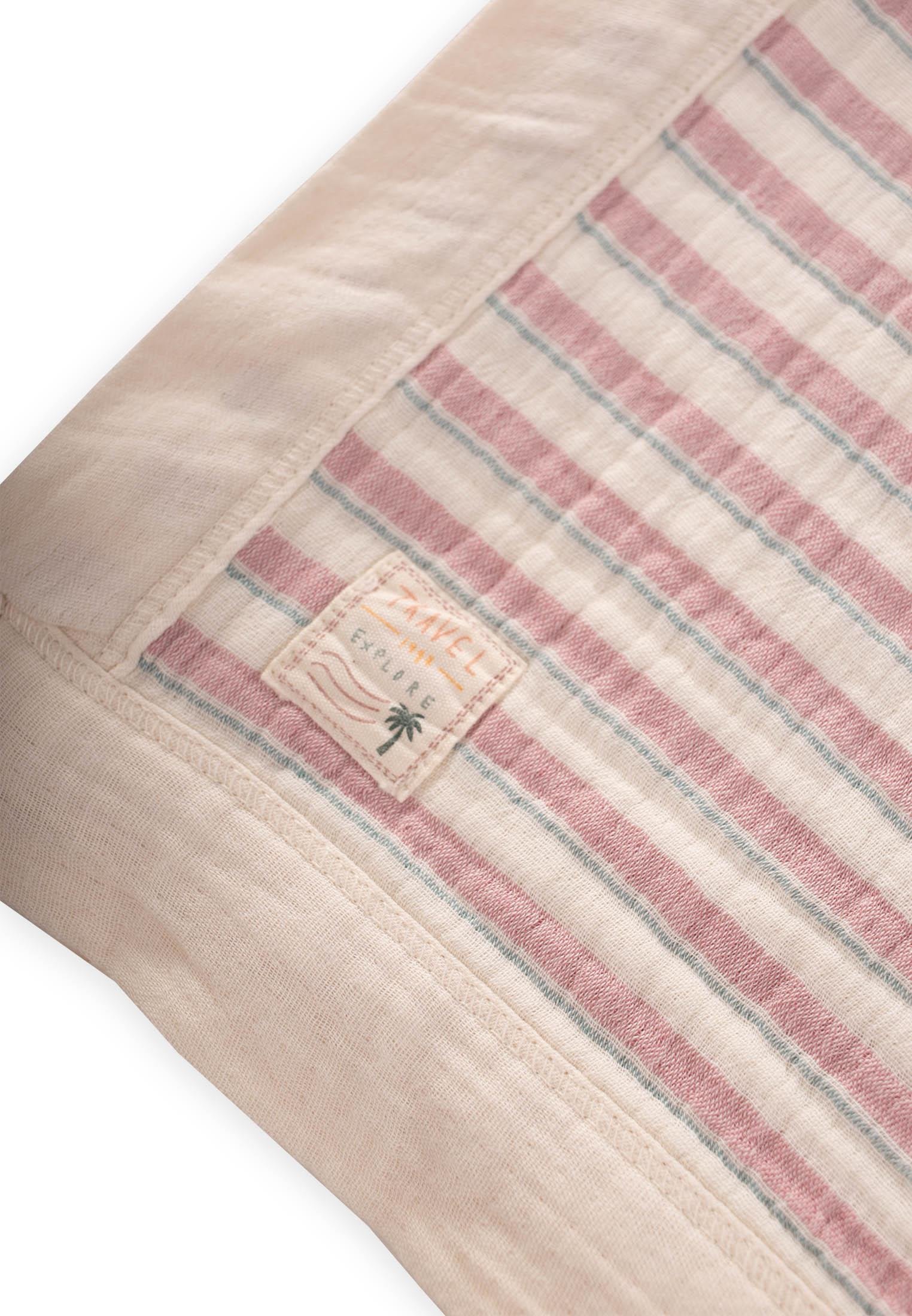 CigitKalın Biyeli Çift Kat Ham Battaniye 85X90 Cm MİNTYEŞİLİ-GÜLKURUSU