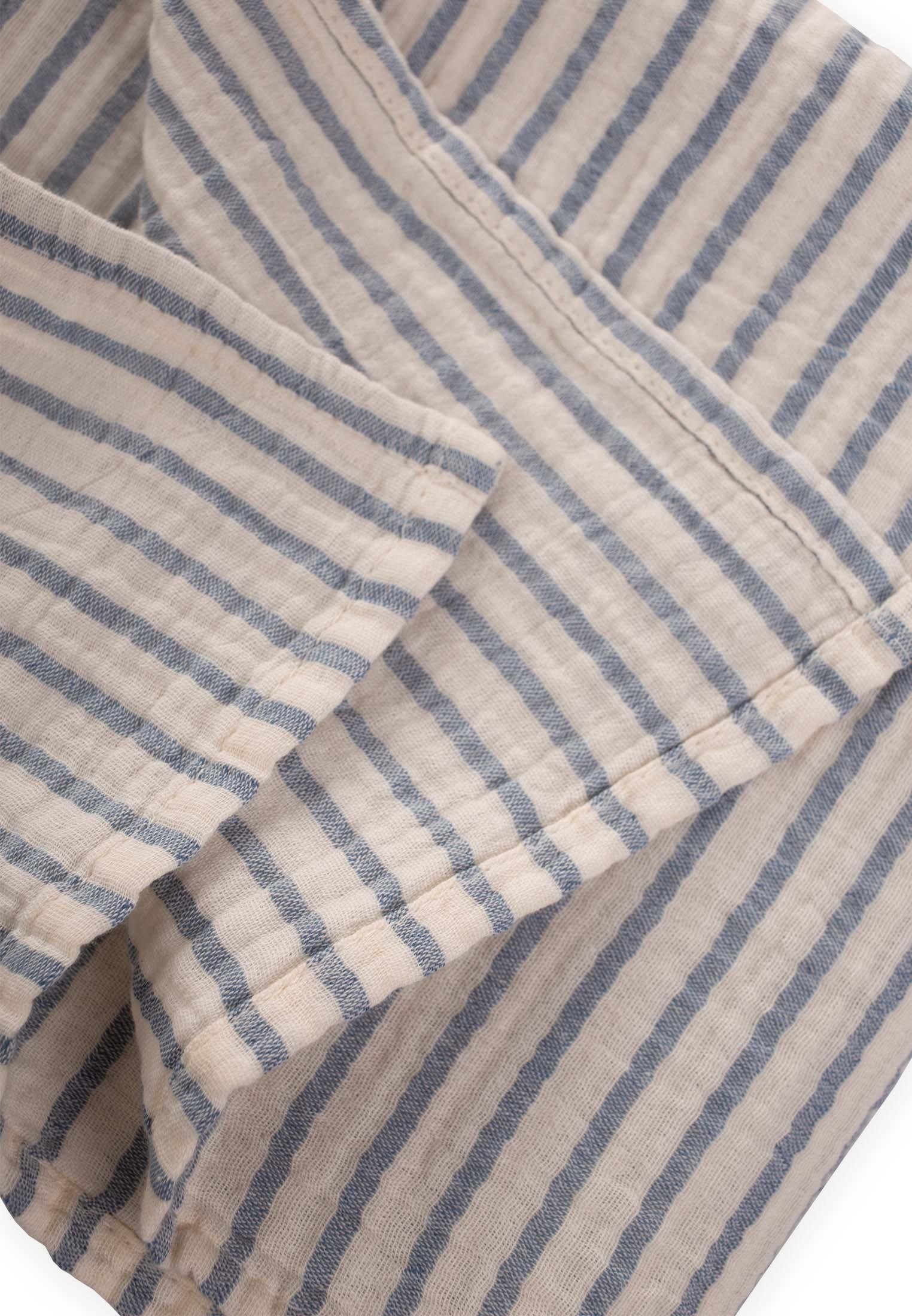 CigitNaturel Battaniye 90X100Cm İNDİGO ÇİZGİLİ