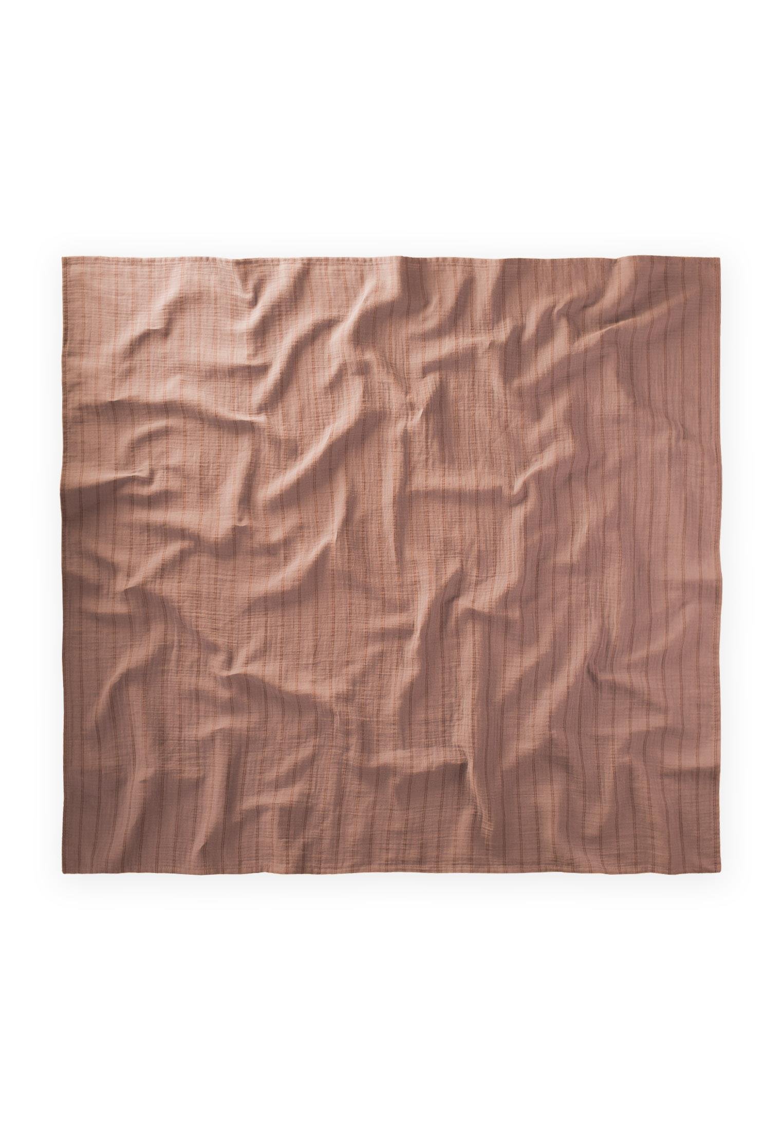 CigitNaturel Battaniye 90X100Cm KAHVE ÇİFT ÇİZGİ