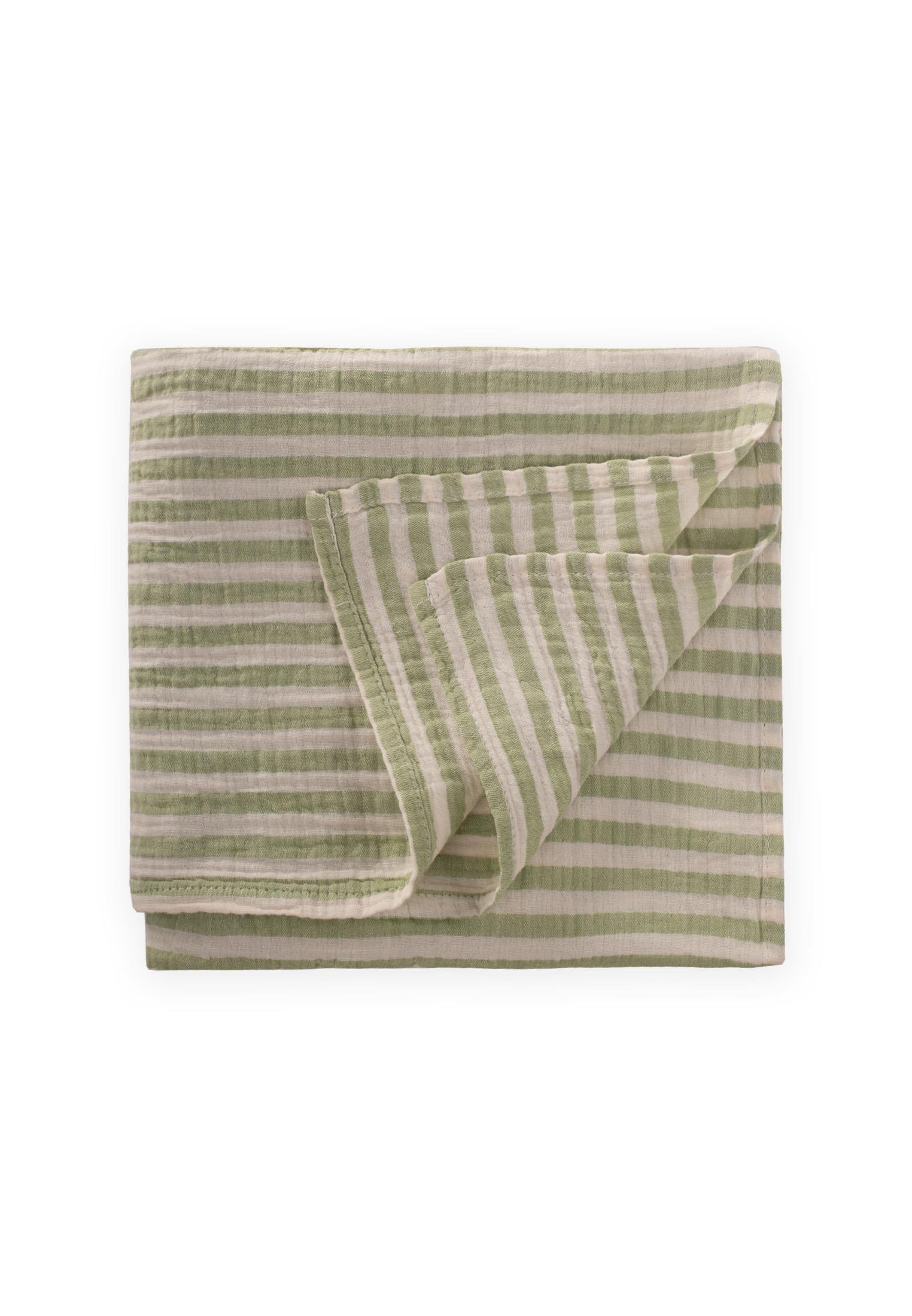 CigitNaturel Battaniye 90X100Cm F.YEŞİLİ KLN ÇİZGİ