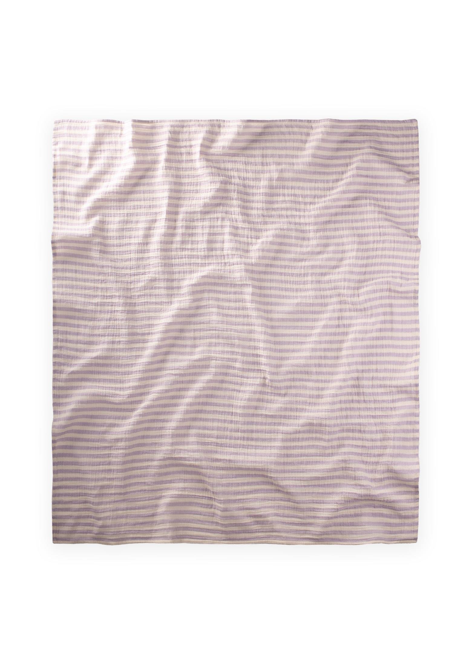 CigitNaturel Battaniye 90X100Cm LİLA KLN ÇİZGİ