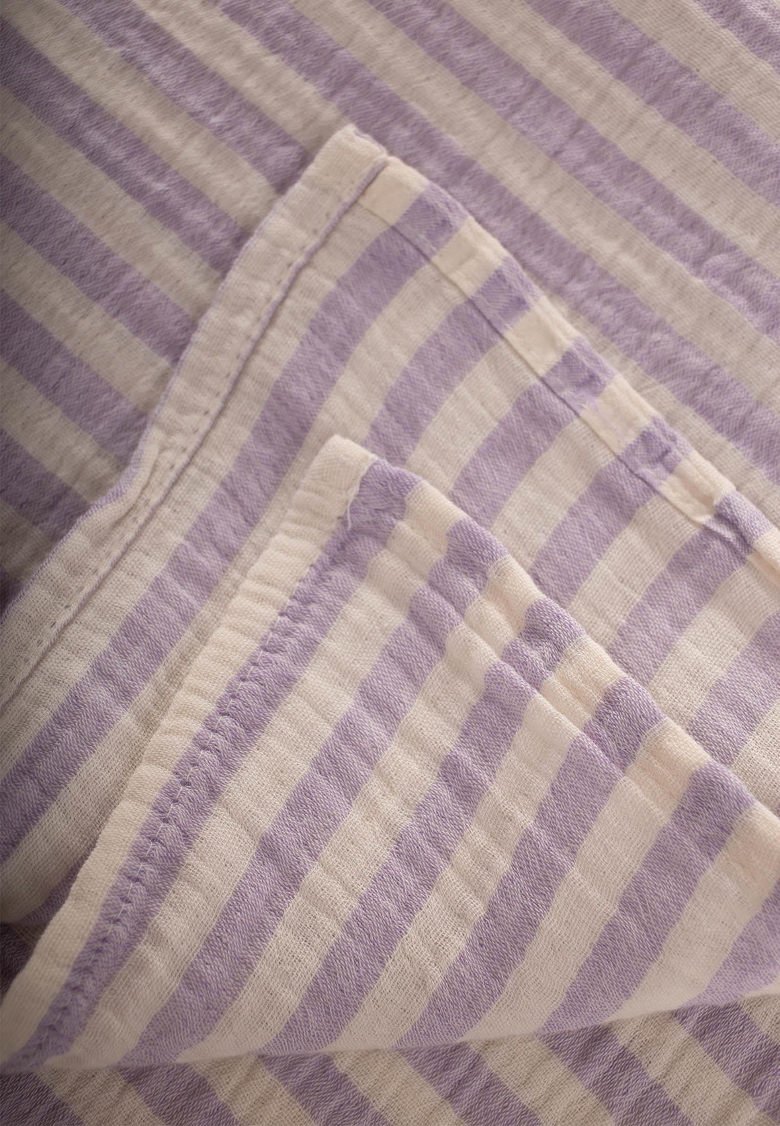 CigitNaturel Battaniye 90X100Cm LİLA KLN ÇİZGİ