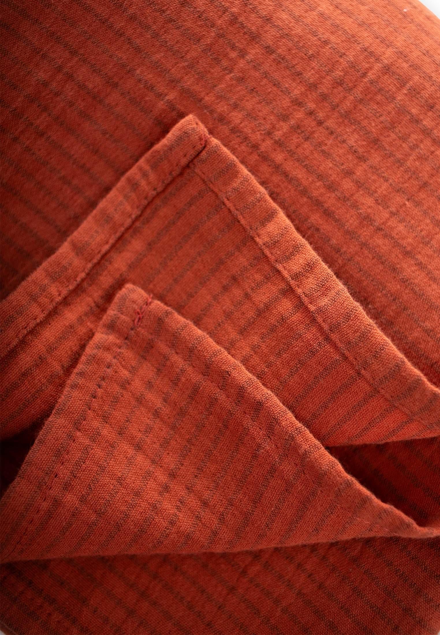 CigitNaturel Battaniye 90X100Cm RUST İNCE ÇİZGİ