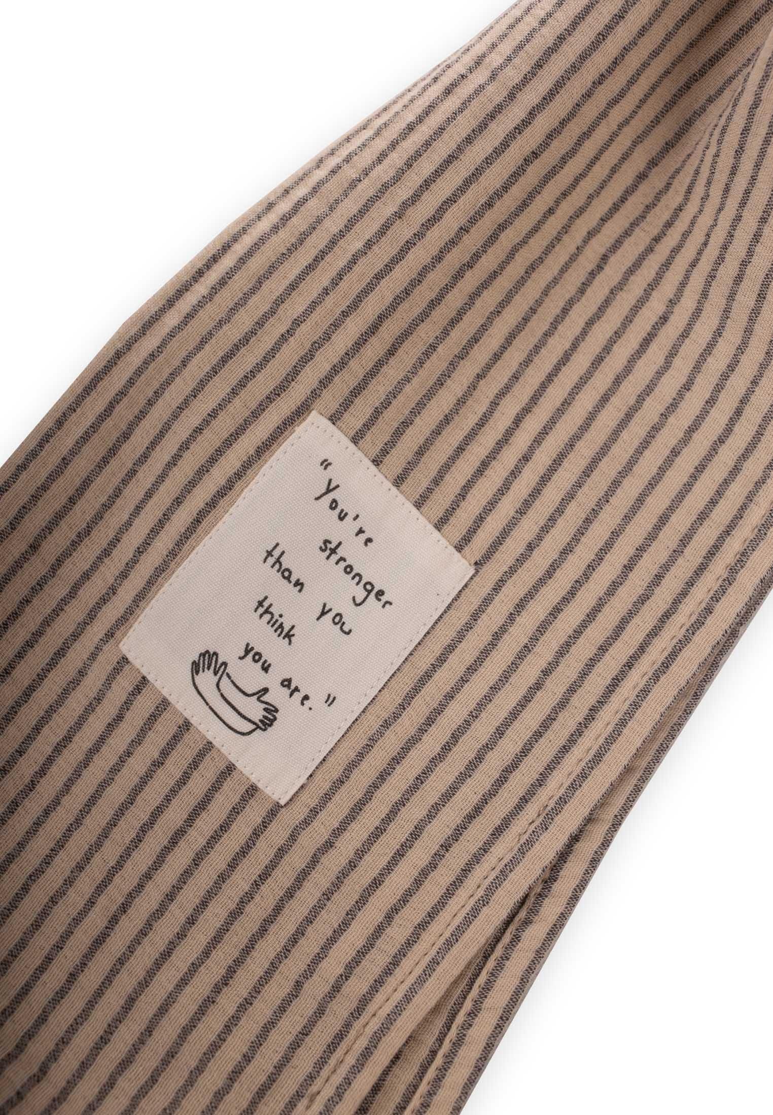 CigitÇocuk Fular 25X140 Cm BEJ İNCE ÇİZGİLİ