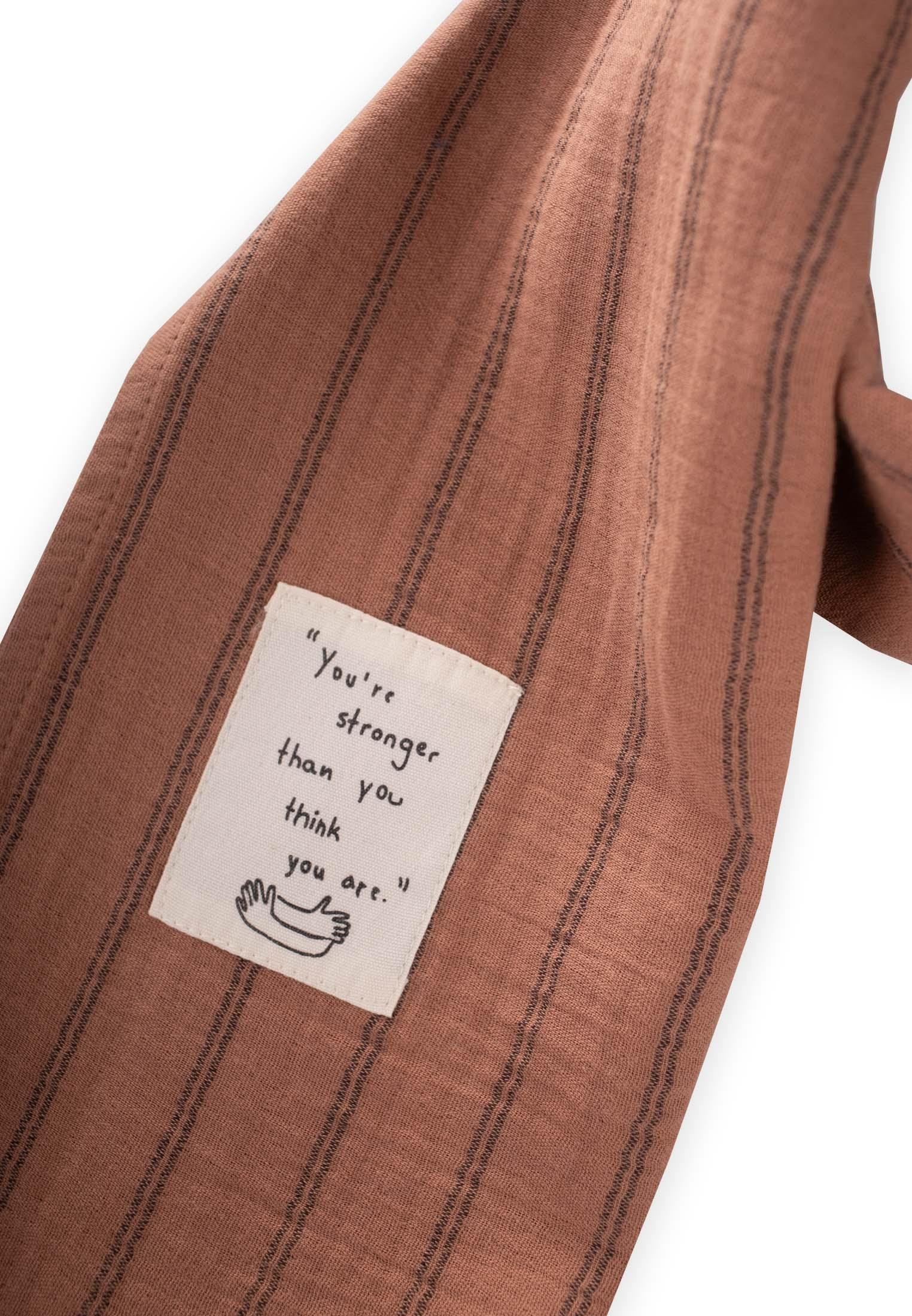 CigitÇocuk Fular 25X140 Cm KAHVE ÇİFT ÇİZGİ