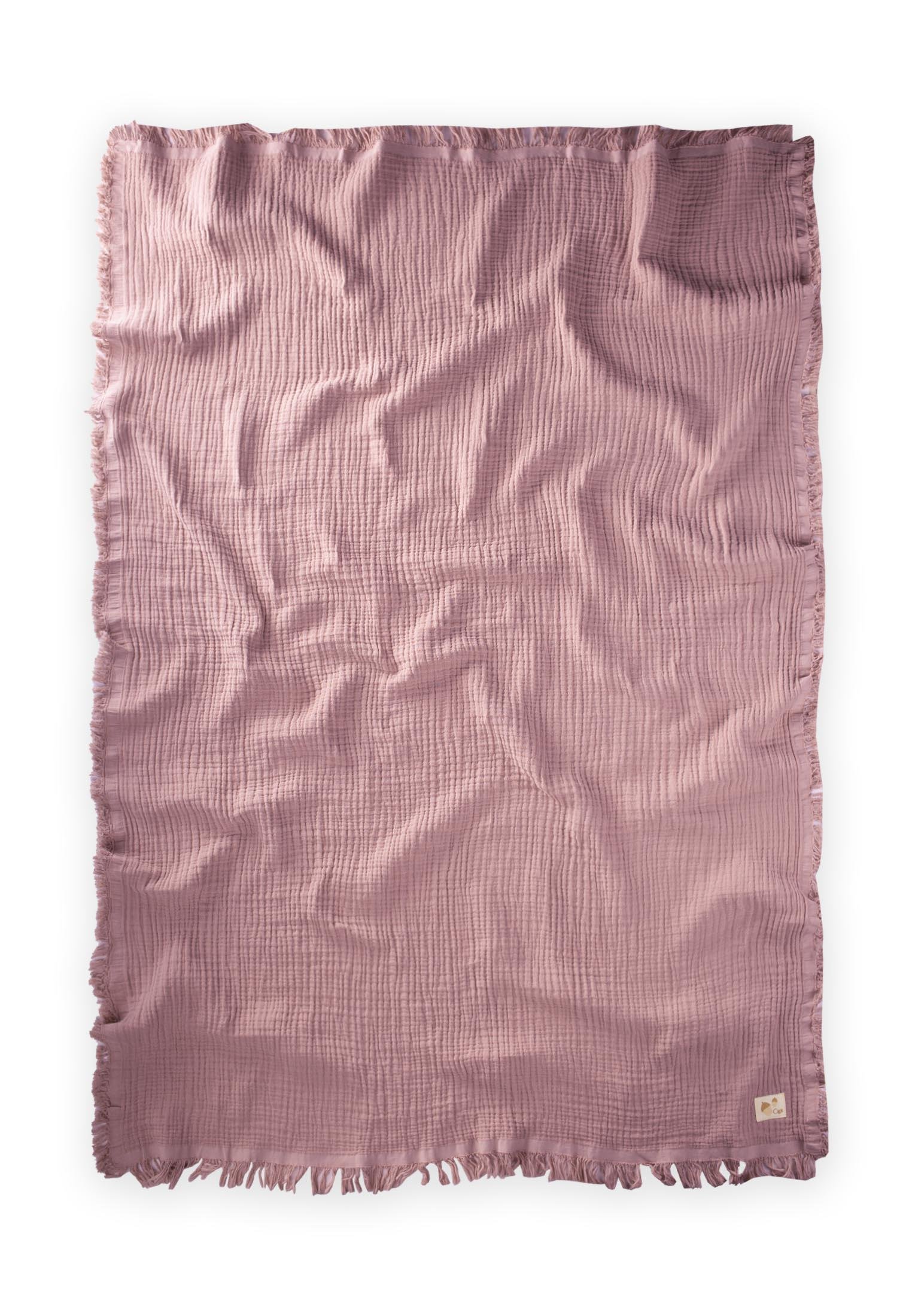 CigitDört Kat K. Püsküllü Battaniye 80X120 Cm BAKIR