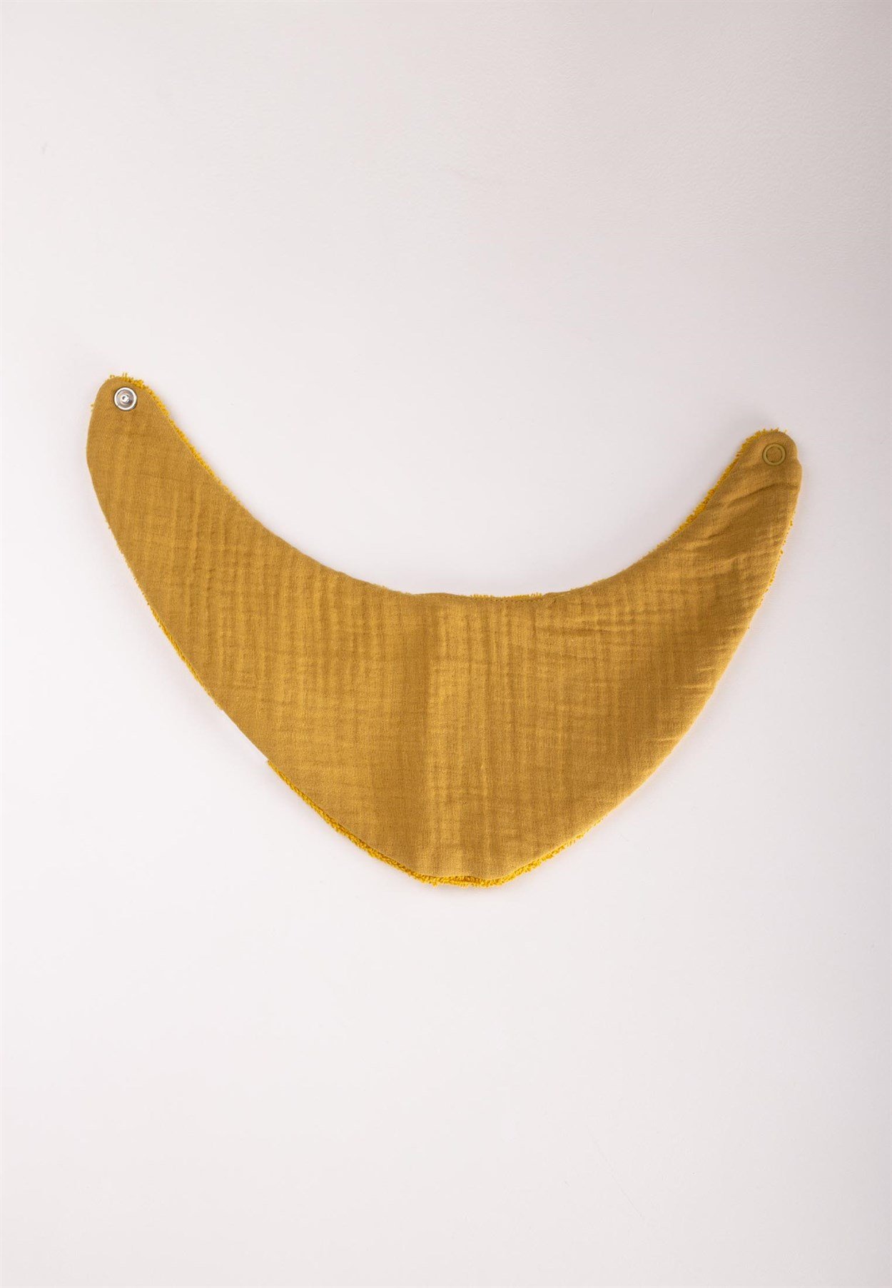 CigitMüslin Havlu Üçgen Mama Önlüğü 25X30 Cm HARDAL SARI