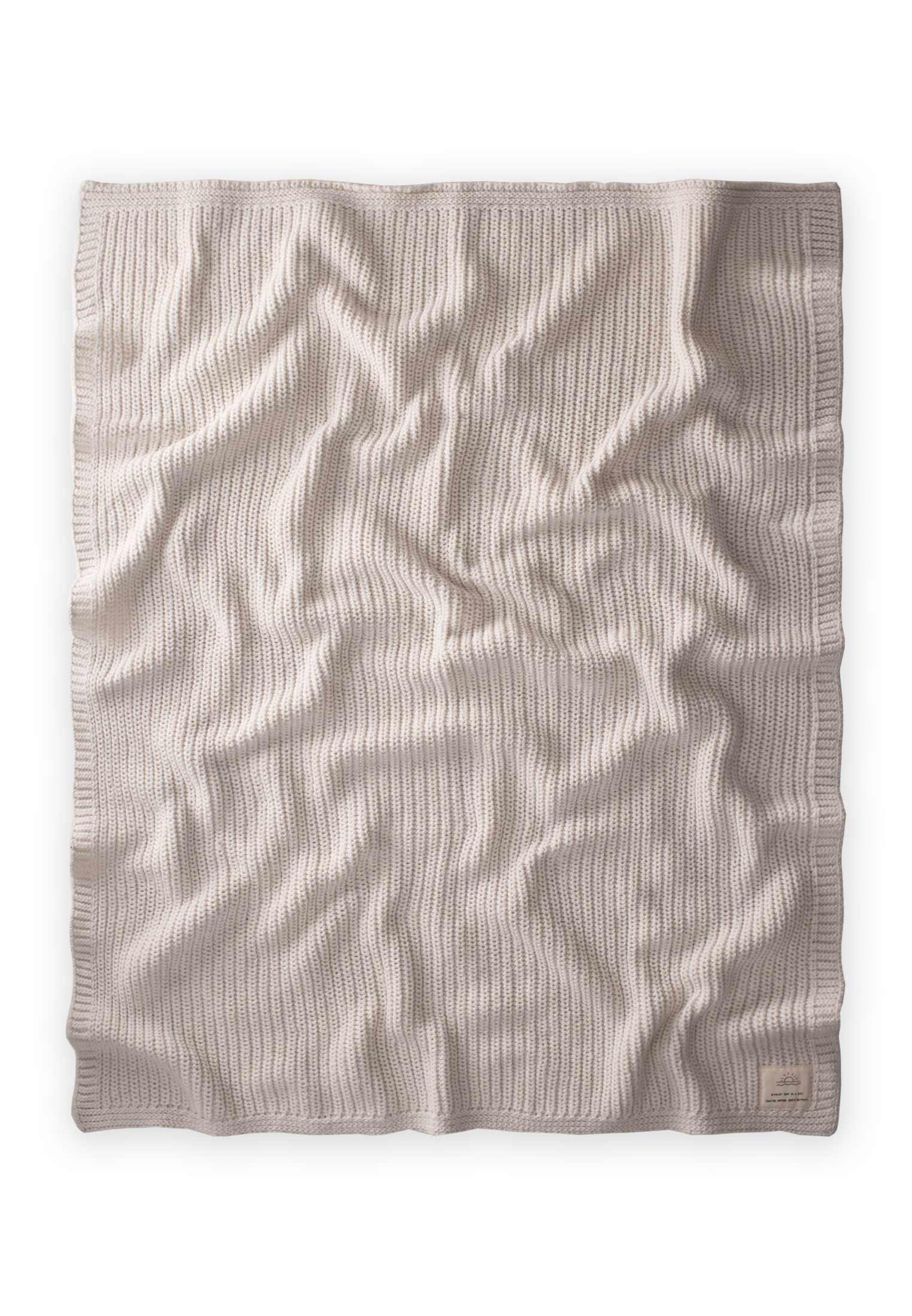 CigitSelanik Örgü Triko Battaniye 80X100 (+/-5 Cm ) EKRU
