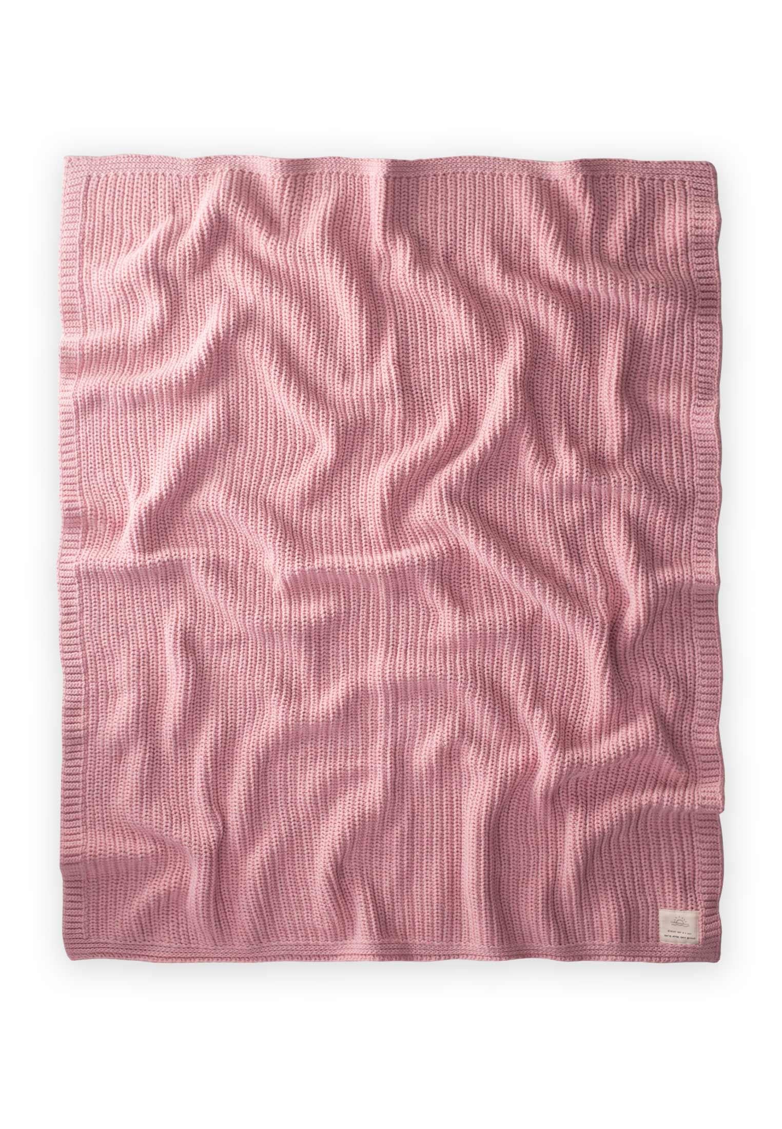 CigitSelanik Örgü Triko Battaniye 80X100 (+/-5 Cm ) PEMBE