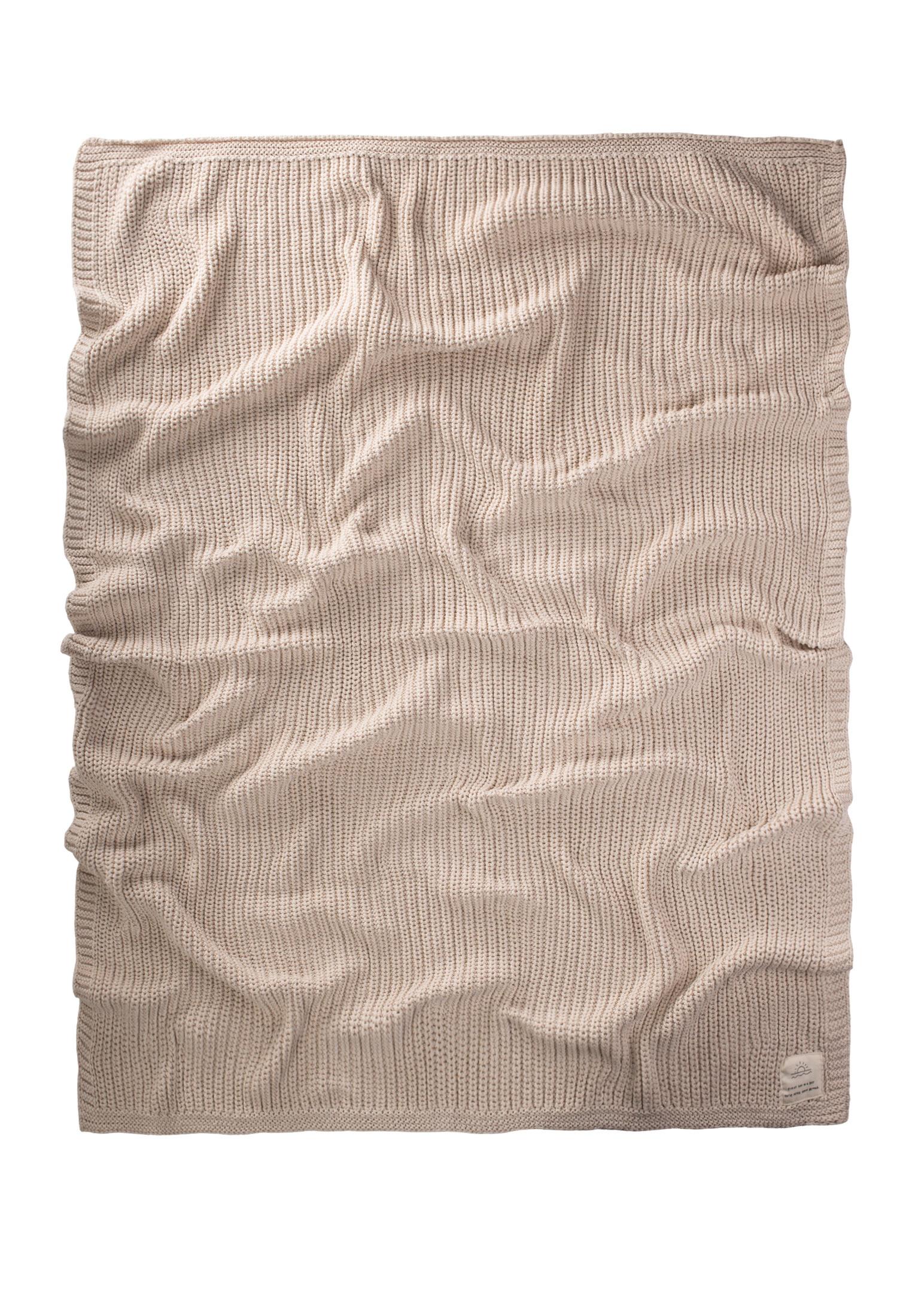 CigitSelanik Örgü Triko Battaniye 80X100 (+/-5 Cm ) NATUREL