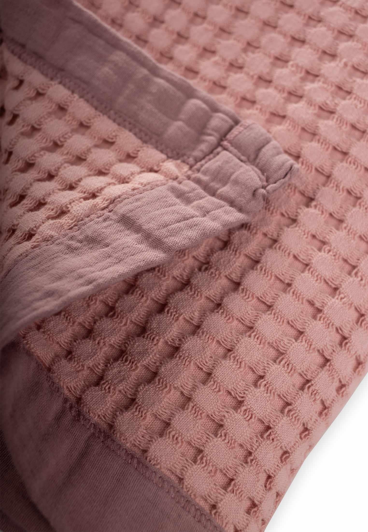 CigitKalın Biyeli Pike Battaniye 85X100 Cm PUDRA PEMBE