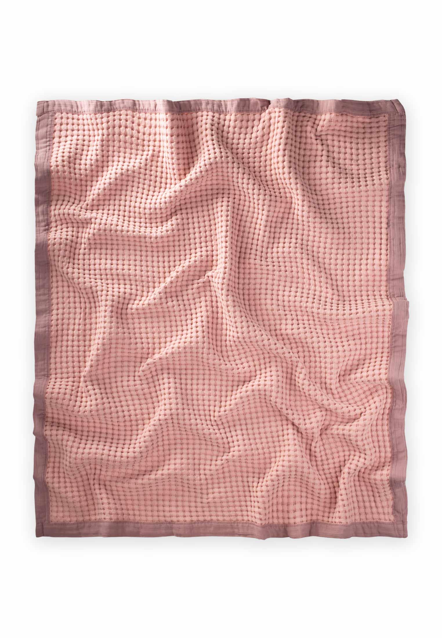 CigitKalın Biyeli Pike Battaniye 85X100 Cm PUDRA PEMBE