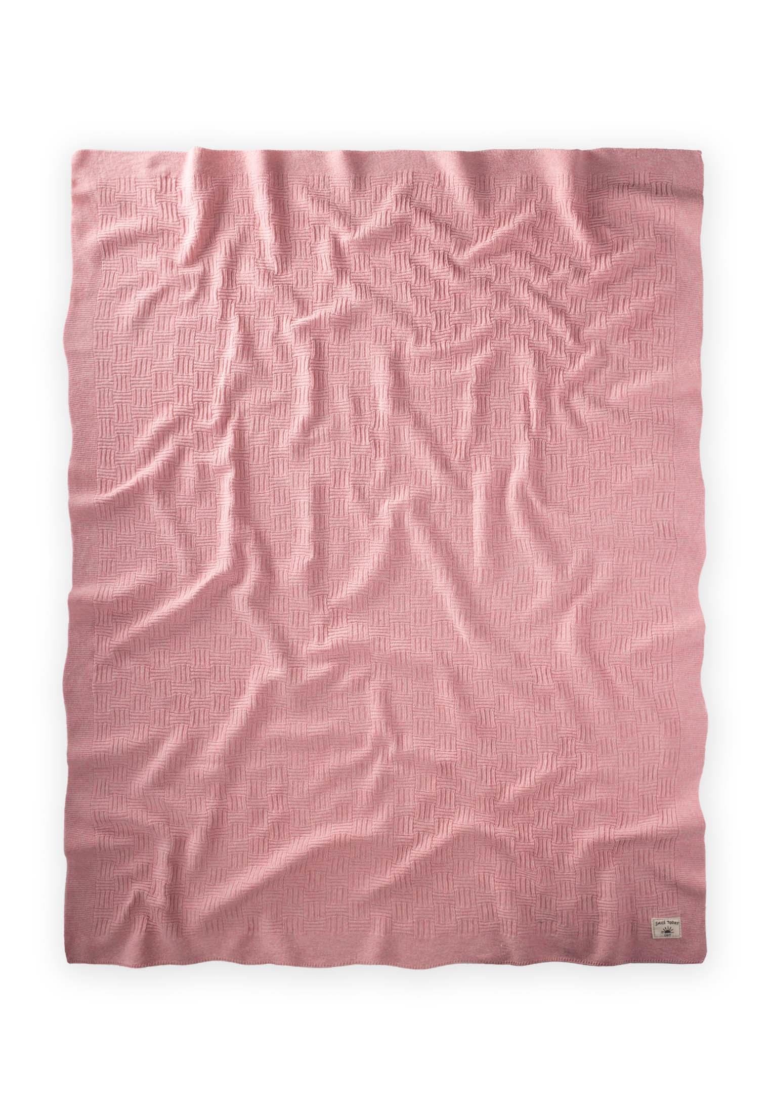 CigitDama Desen İnce Triko Battaniye 80X100 Cm (+/-5 ) PEMBE