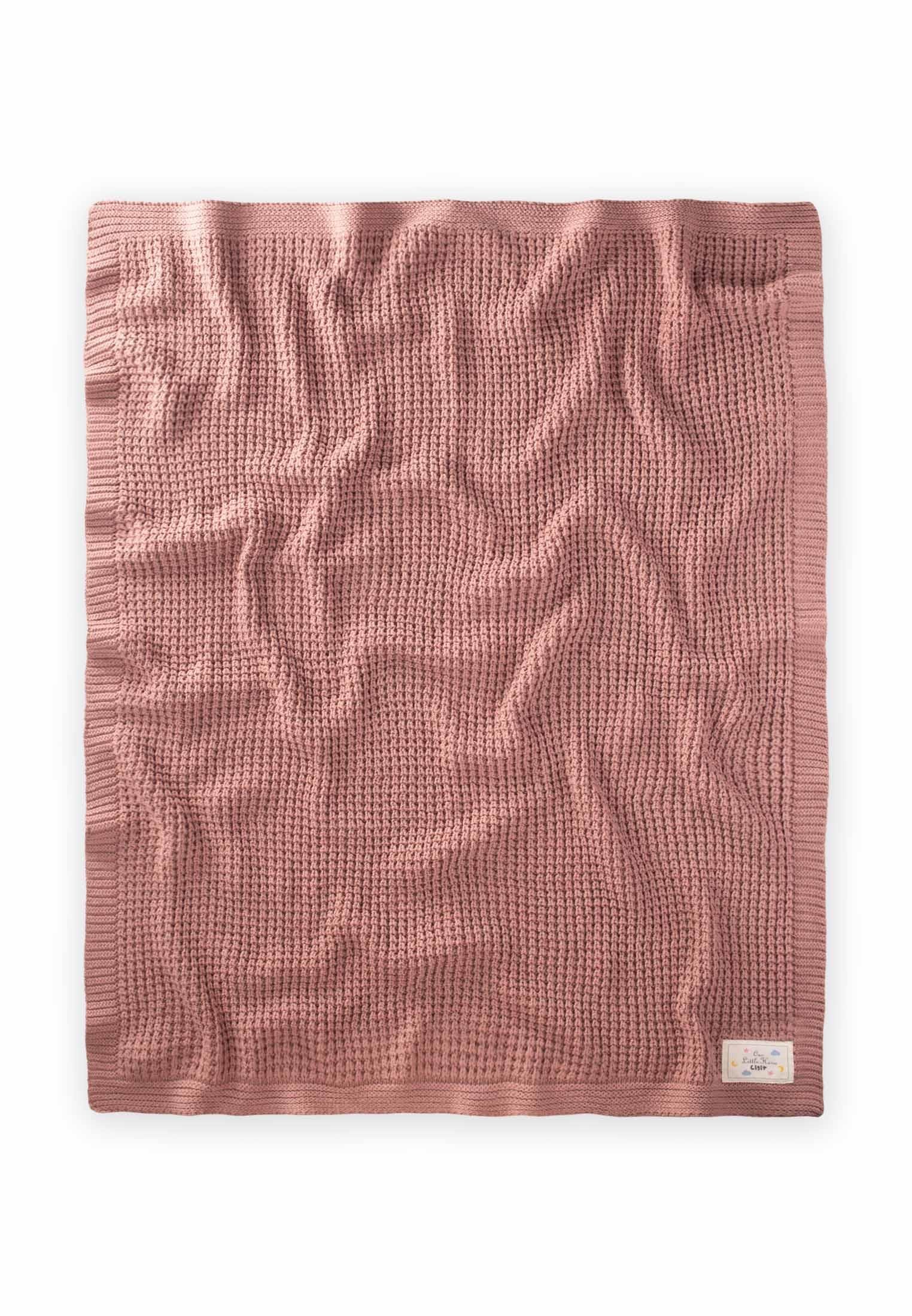 CigitSelanik Triko Battaniye 80X100 (+/-5 Cm ) GÜL KURUSU