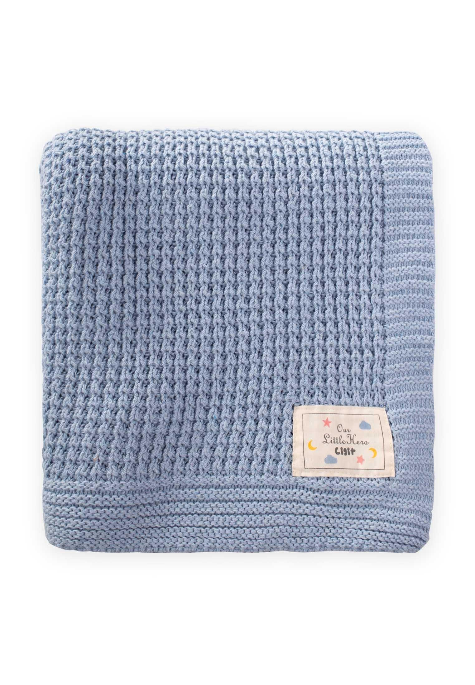 CigitSelanik Triko Battaniye 80X100 (+/-5 Cm ) A MAVİ