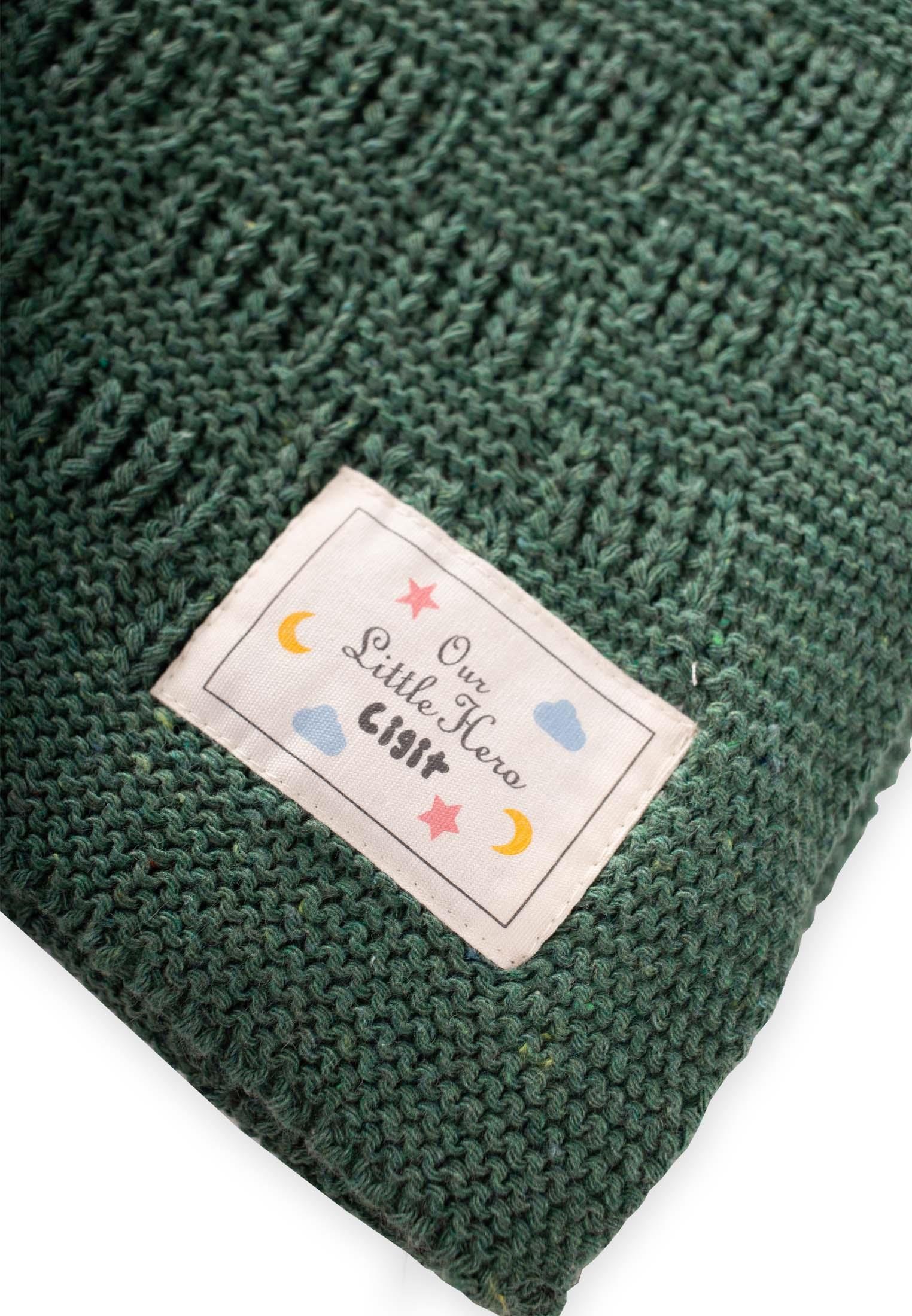 CigitPerge Desen Triko Battaniye 80X100Cm (+/-5Cm ) HAKİ YEŞİL