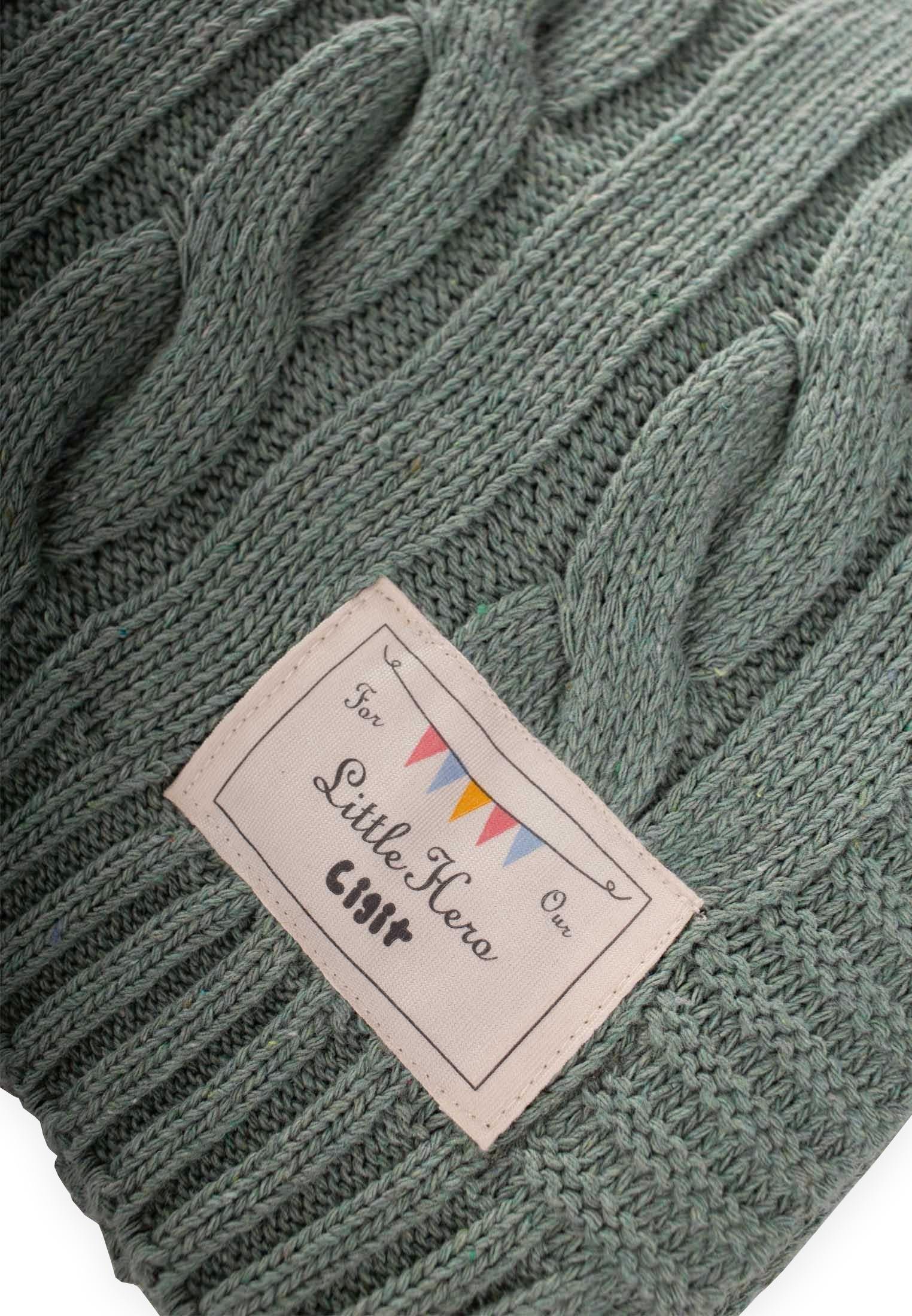 CigitSaç Örgü Triko Battaniye 80X100 Cm (+/-5 Cm) MİNT YEŞİLİ