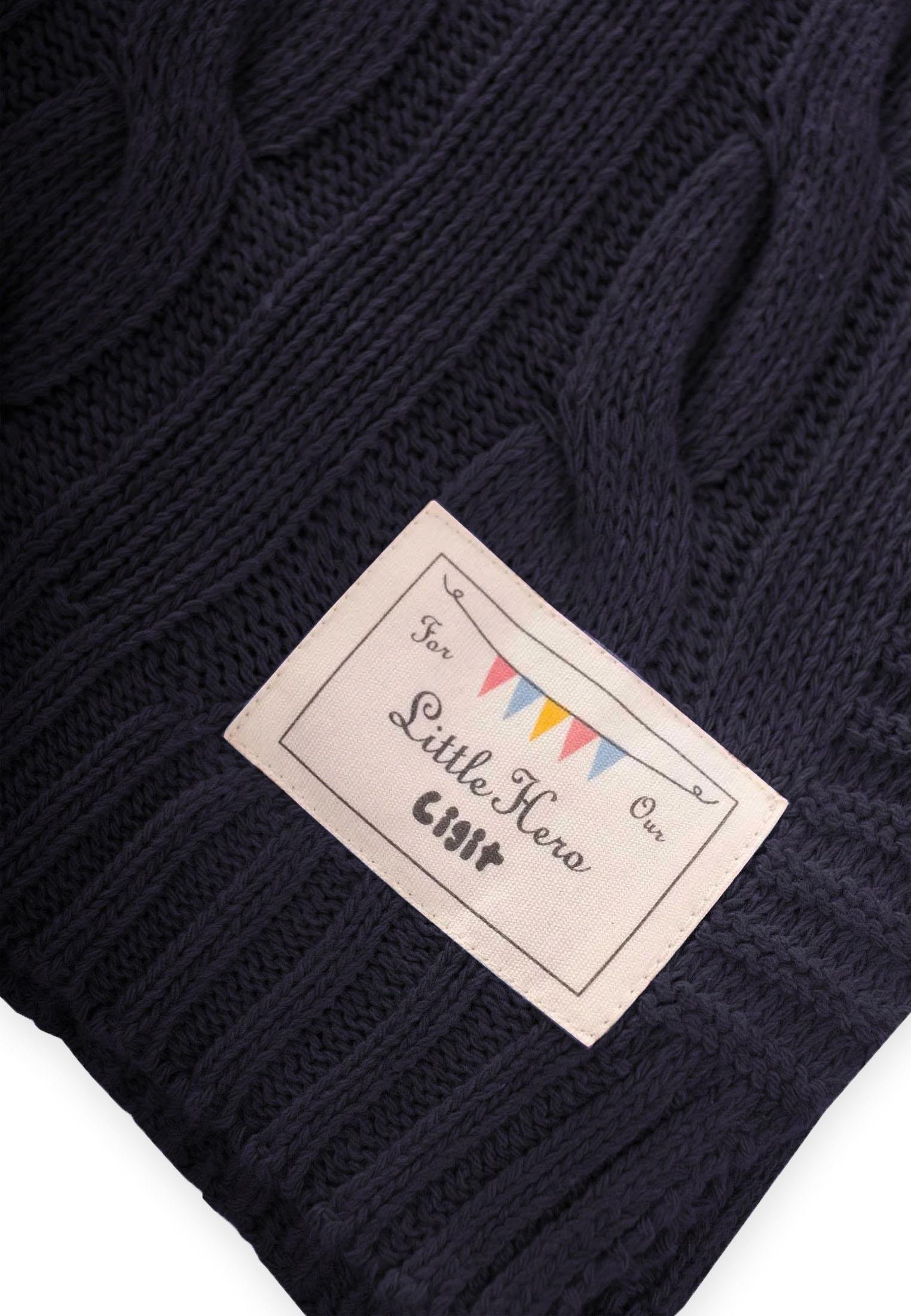 CigitSaç Örgü Triko Battaniye 80X100 Cm (+/-5 Cm) ANTRASİT