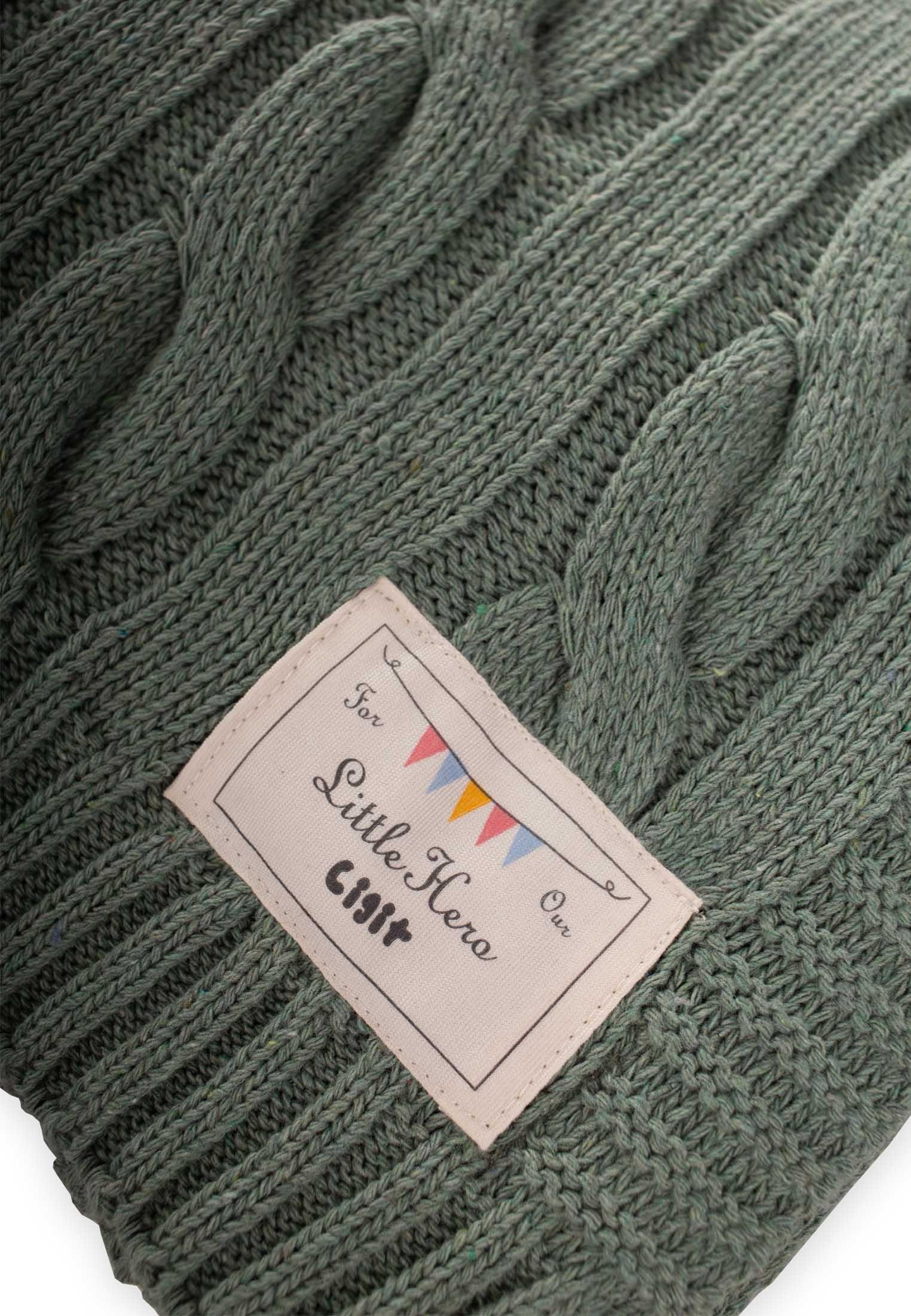 CigitSaç Örgü Triko Battaniye 80X100 Cm (+/-5 Cm) YEŞİL