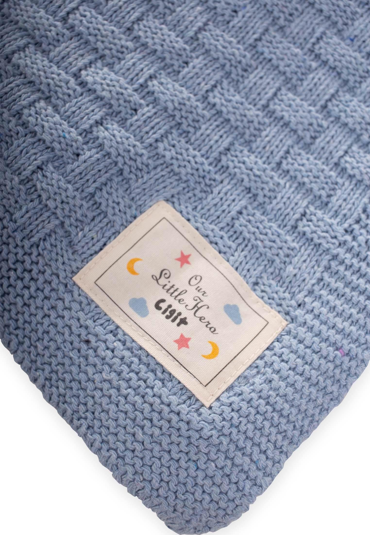 CigitRoma Desen Triko Battaniye 80X100Cm A MAVİ