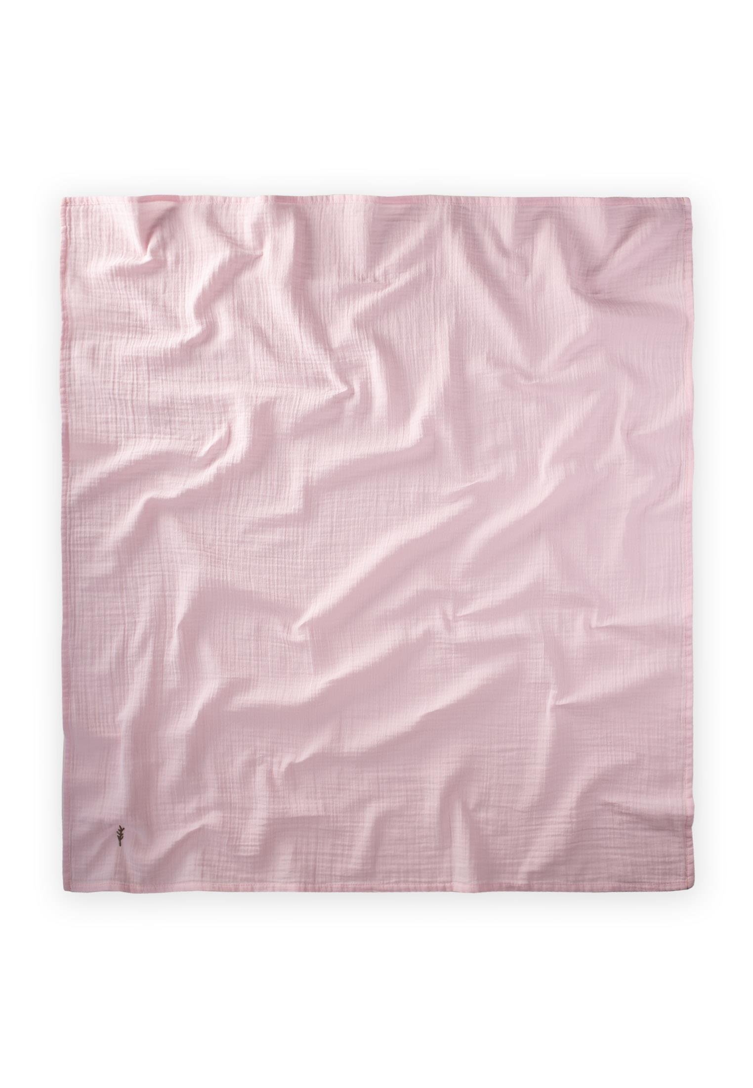 CigitNakışlı Müslin Battaniye 90X100 Cm PUDRA PEMBE
