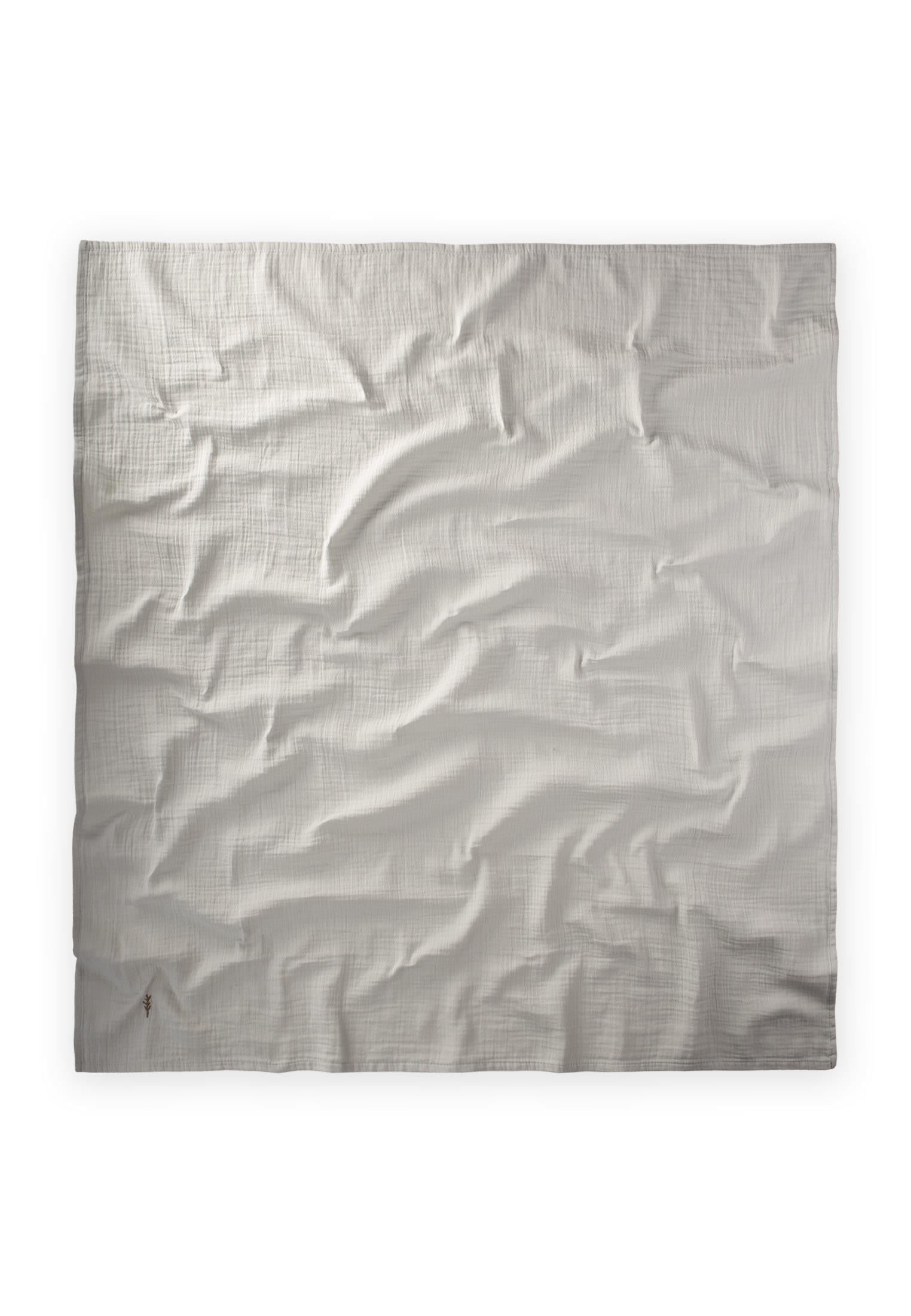 CigitNakışlı Müslin Battaniye 90X100 Cm MİNT YEŞİLİ