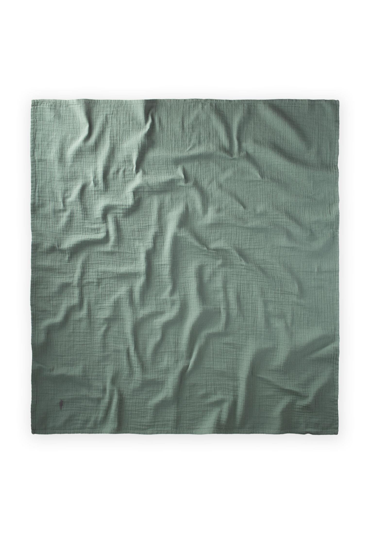 CigitNakışlı Müslin Battaniye 90X100 Cm HAKİ YEŞİL