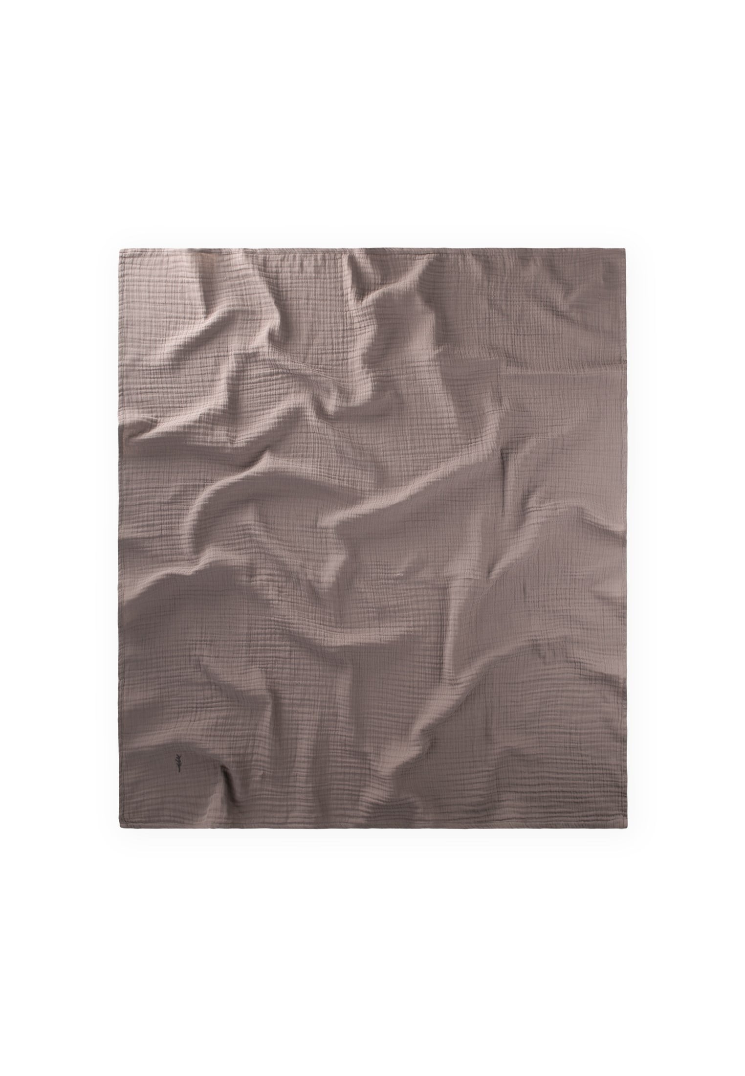 CigitNakışlı Müslin Battaniye 90X100 Cm K. GRİ