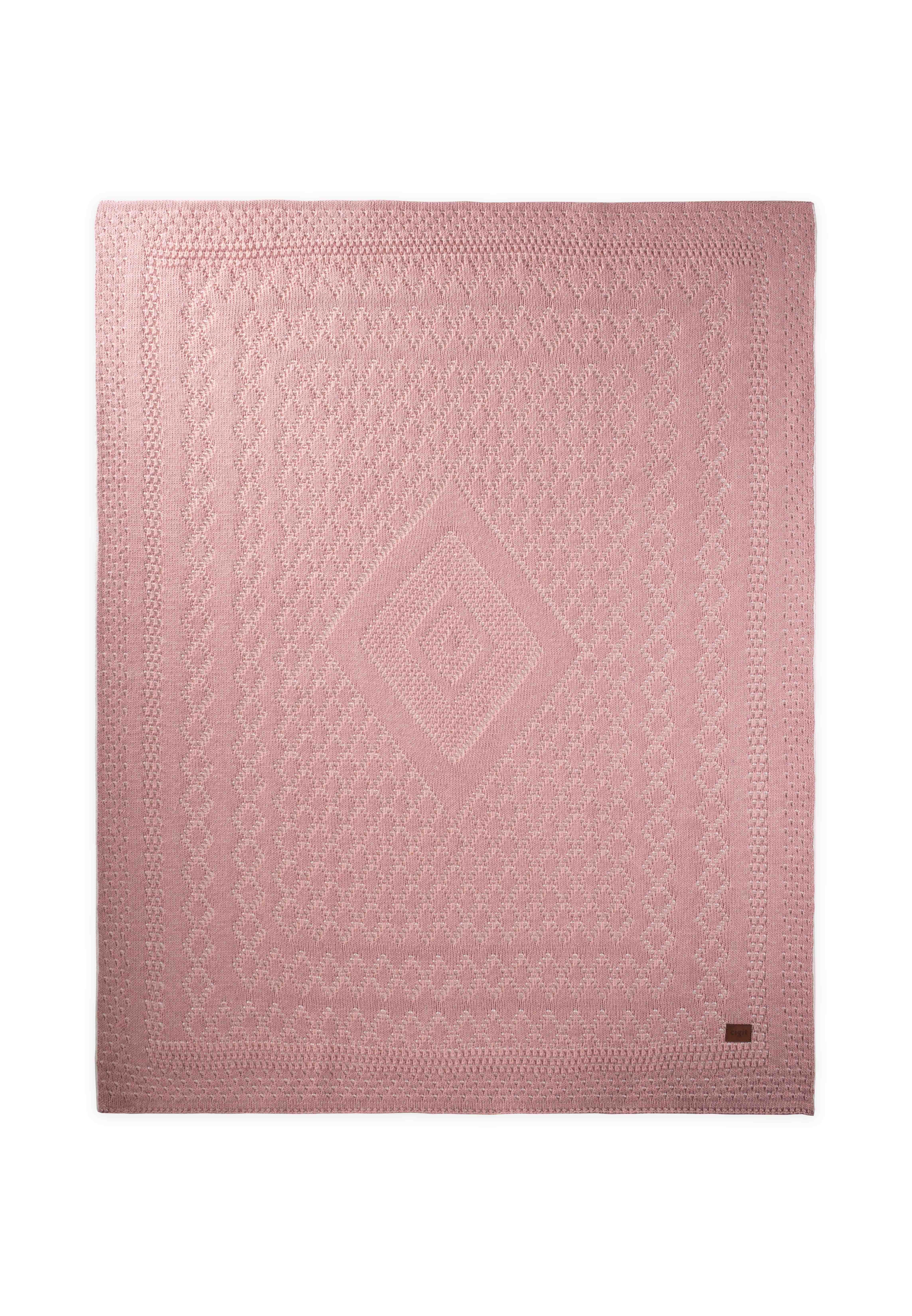CigitFloransa Model Kutulu Battaniye 80X100 Cm PUDRA EKRU