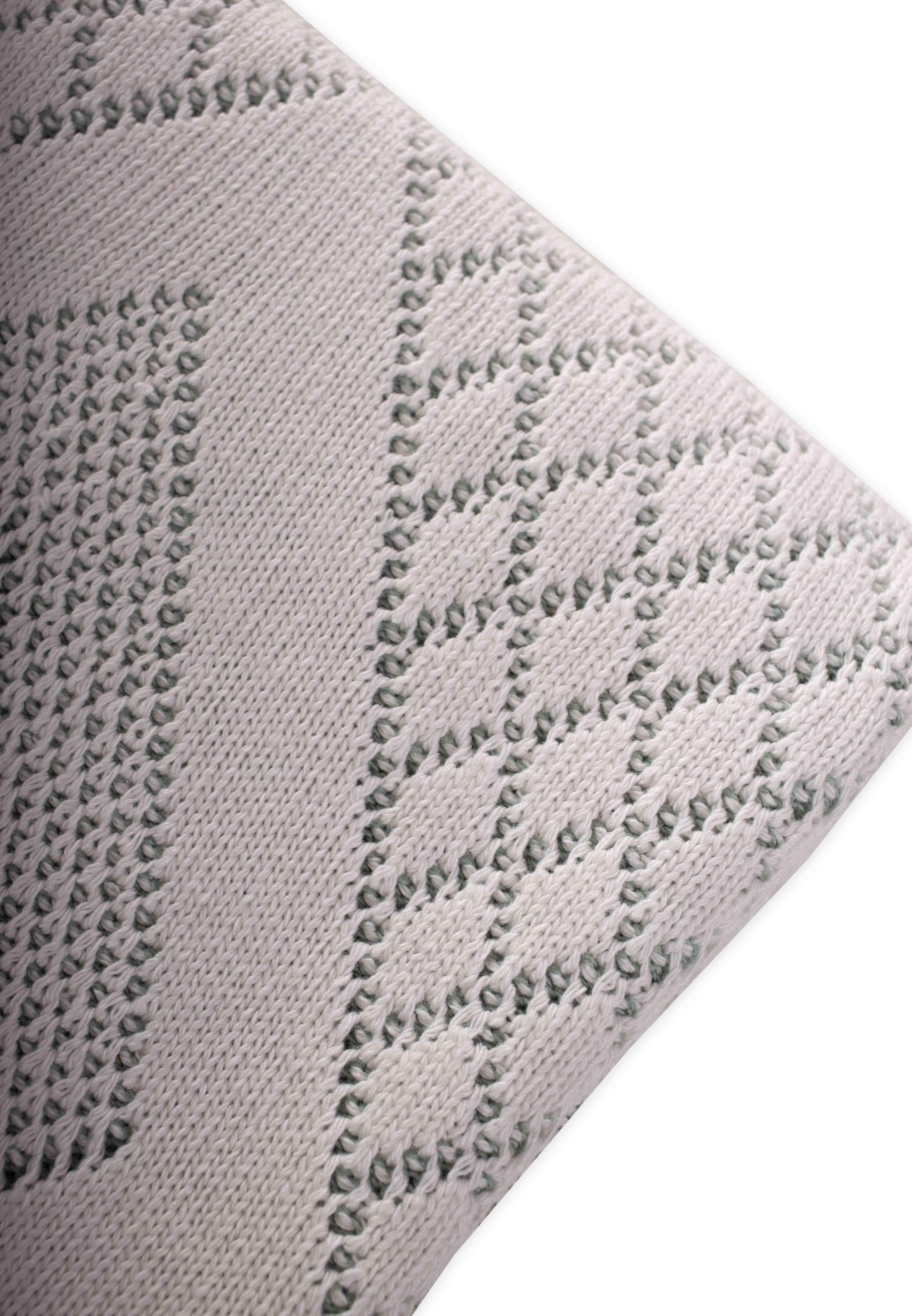 CigitFloransa Model Kutulu Battaniye 80X100 Cm EKRU MİNT