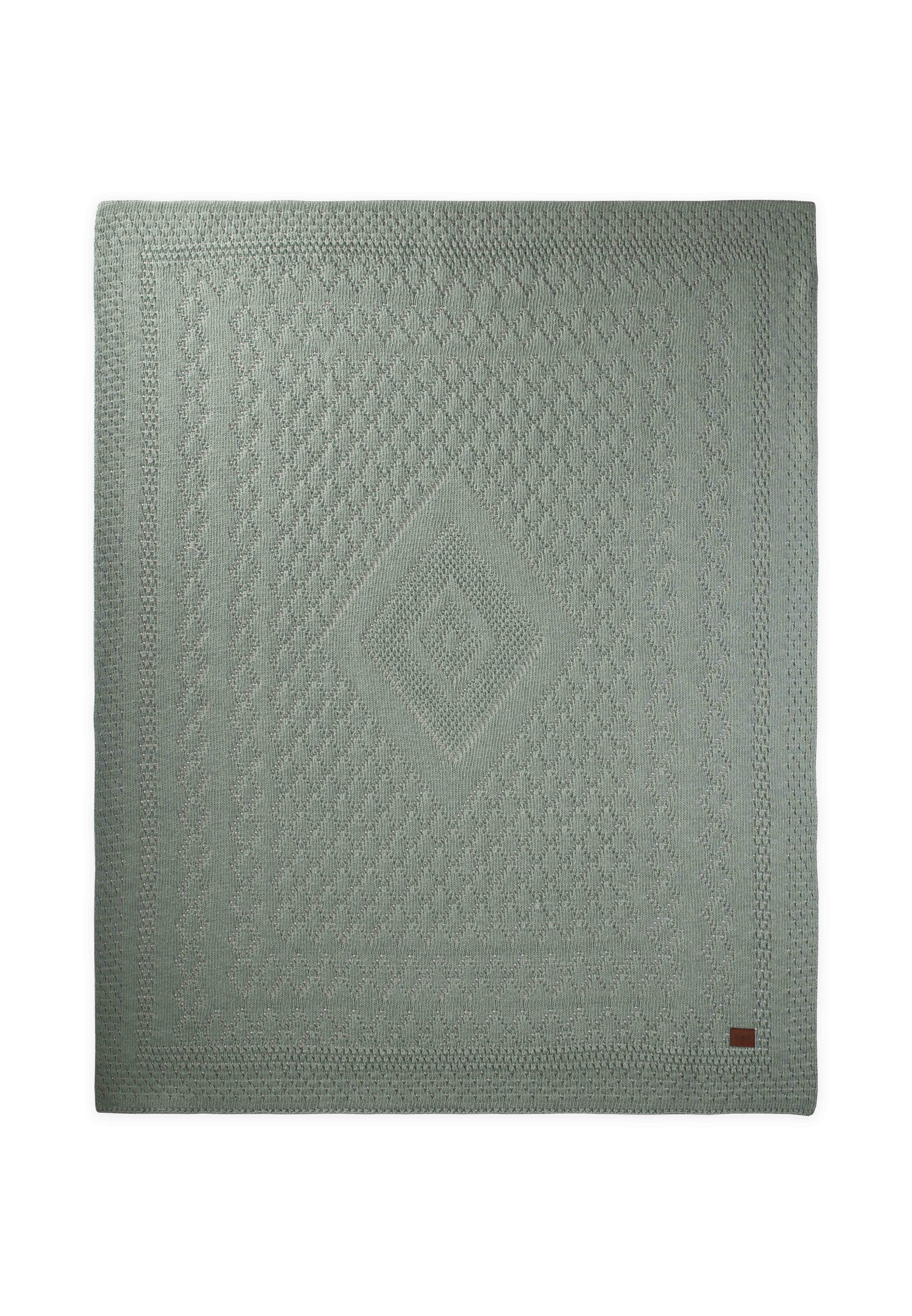 CigitFloransa Model Kutulu Battaniye 80X100 Cm MİNT EKRU
