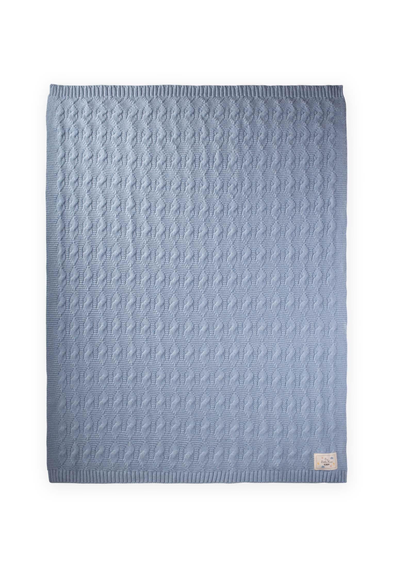 CigitHavana Örgü Battaniye 80X100 Cm A MAVİ