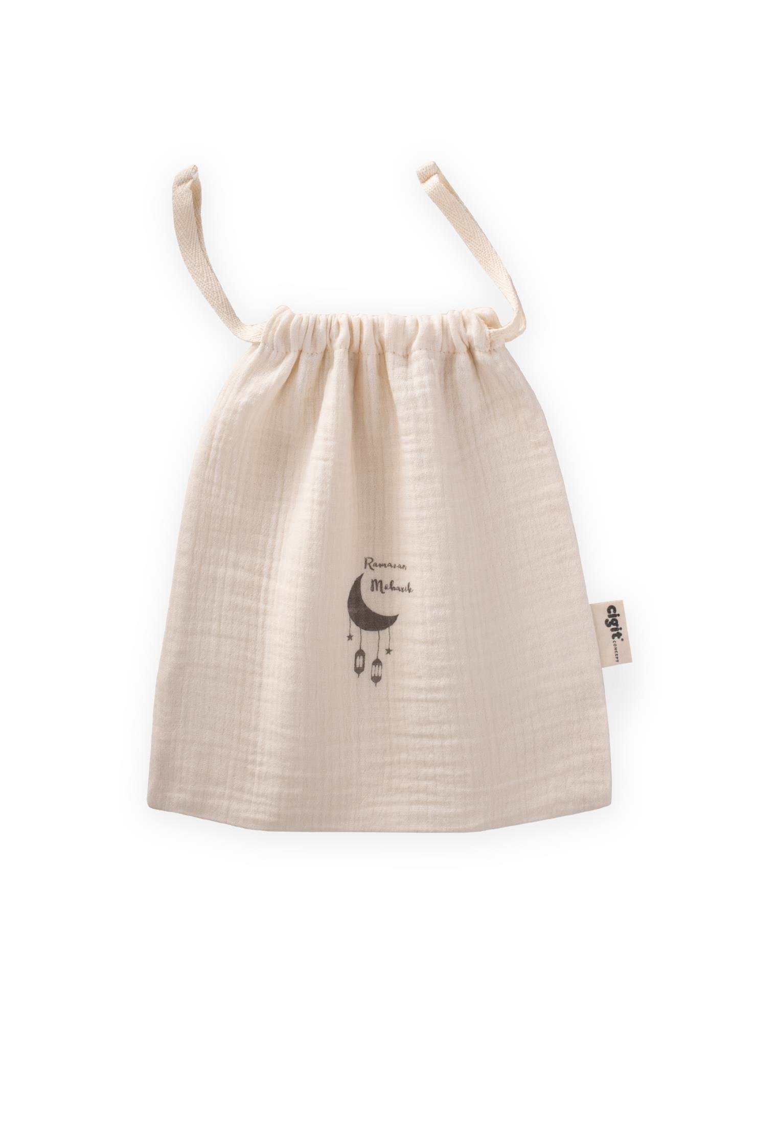 CigitOrganik Ramazan Müslin Kese 20X25 Cm NATUREL