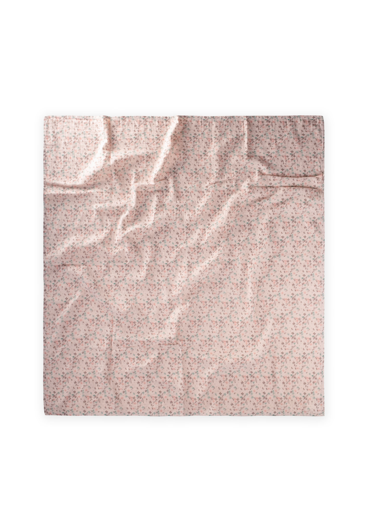 CigitBaskılı Müslin Battaniye 90X100 Cm PUDRA ÇİÇEKLİ