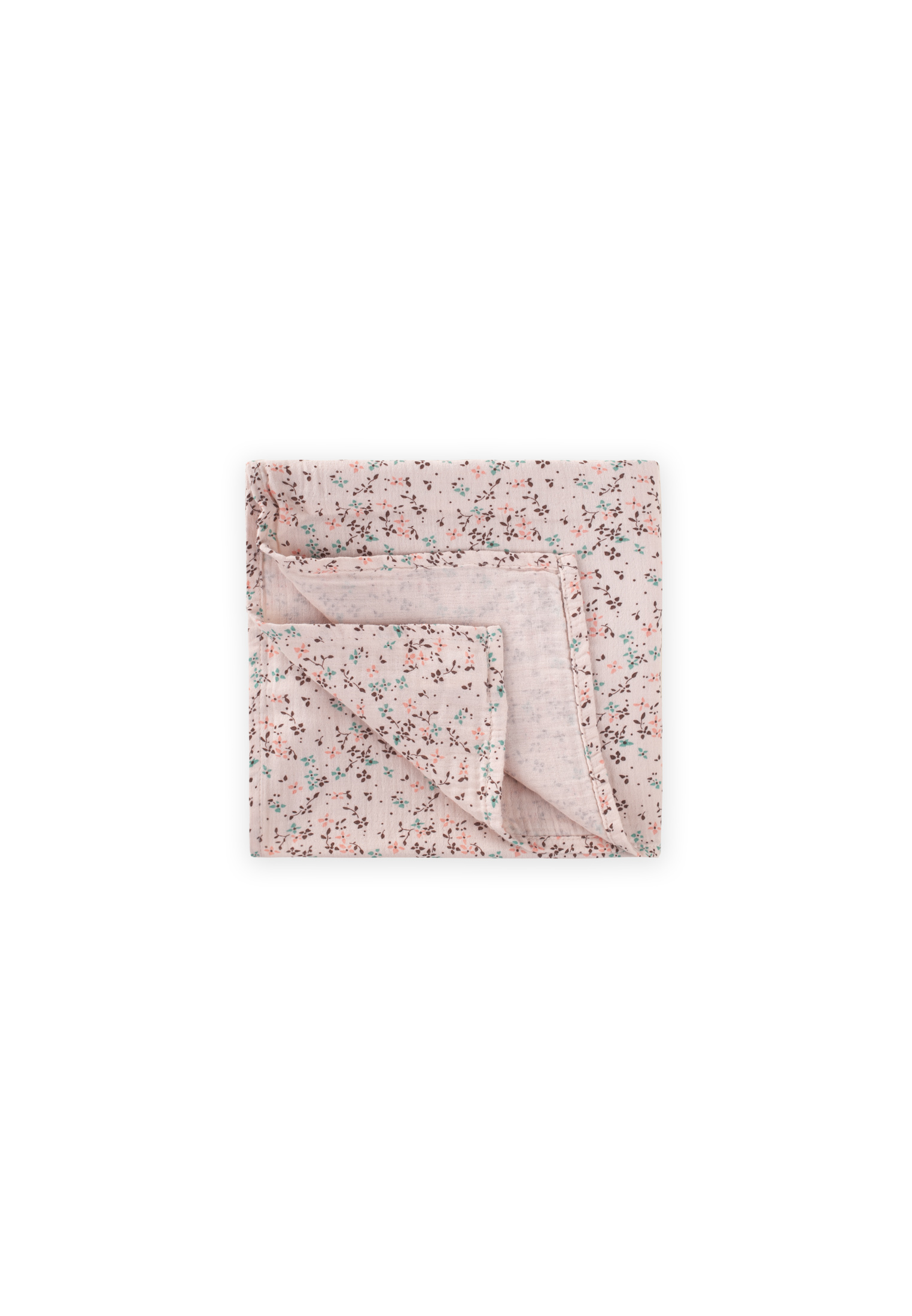 CigitBaskılı Müslin Battaniye 90X100 Cm PUDRA ÇİÇEKLİ