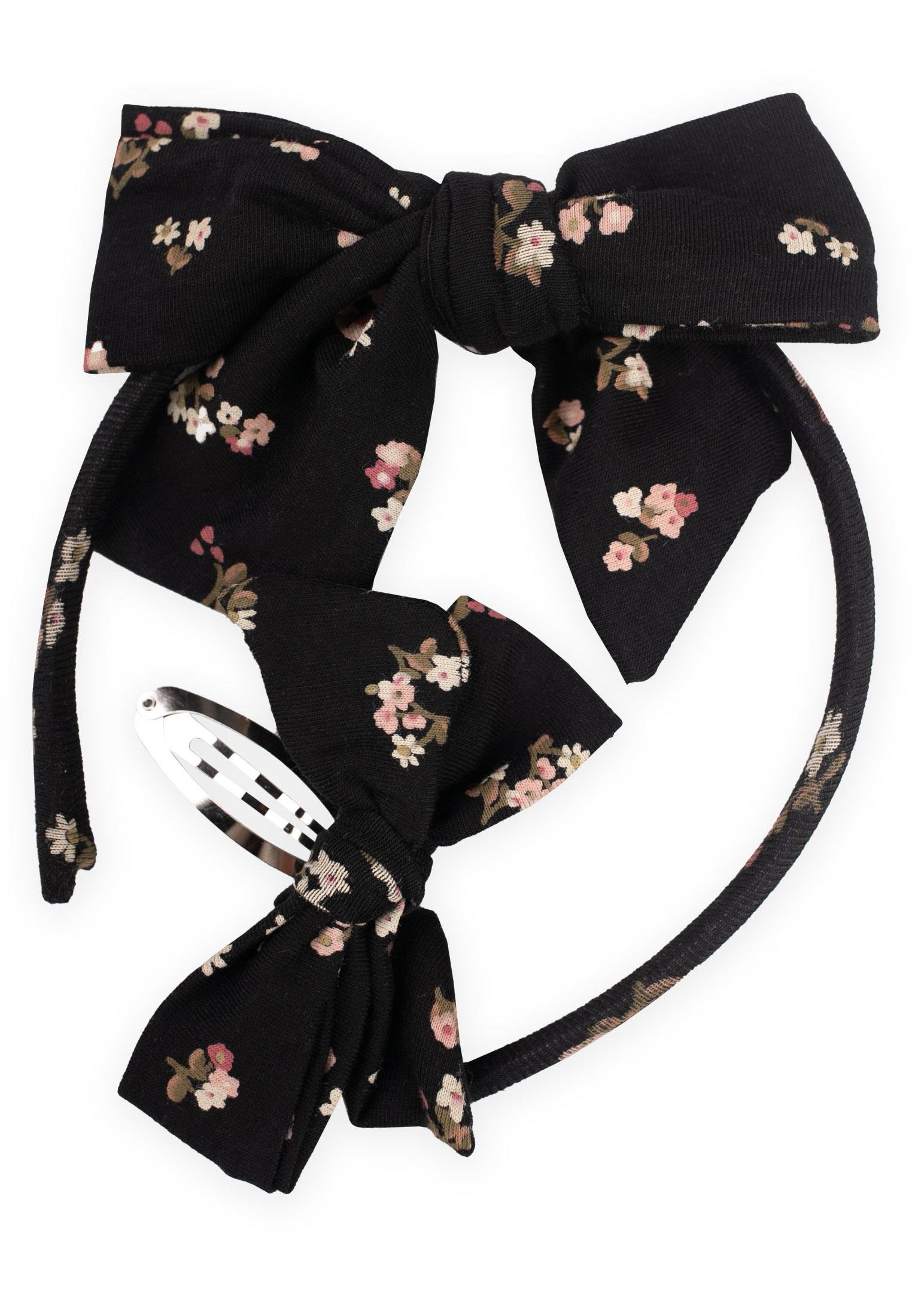 CigitTaçlı Toka Seti LACİVERT ÇİÇEKLİ