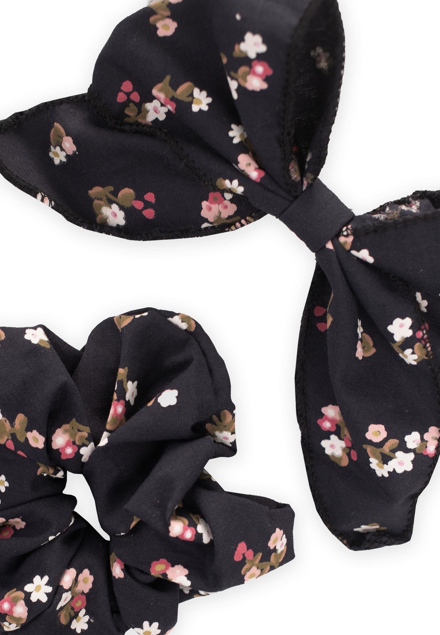 CigitKurdeleli Ve Lastikli Sac Tokası LACİVERT ÇİÇEKLİ