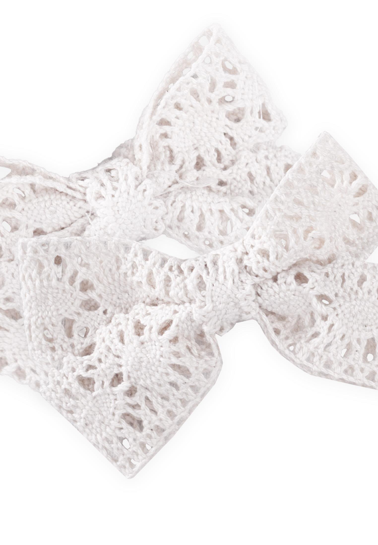 CigitDantel Örmeli İkili Toka KIRIK BEYAZ